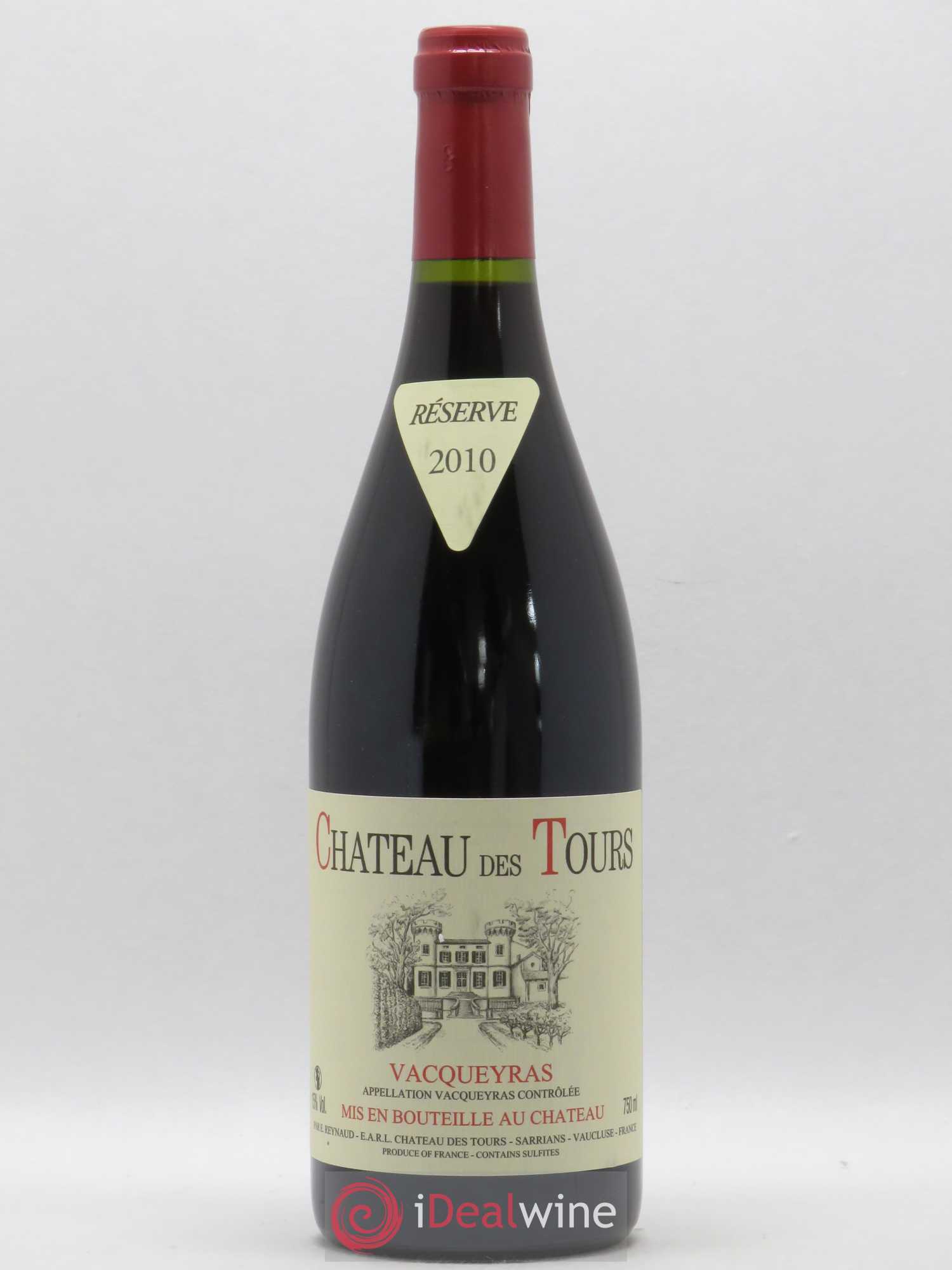 Vacqueyras Château des Tours Emmanuel Reynaud 2010 - Lot de 1 bouteille - 0
