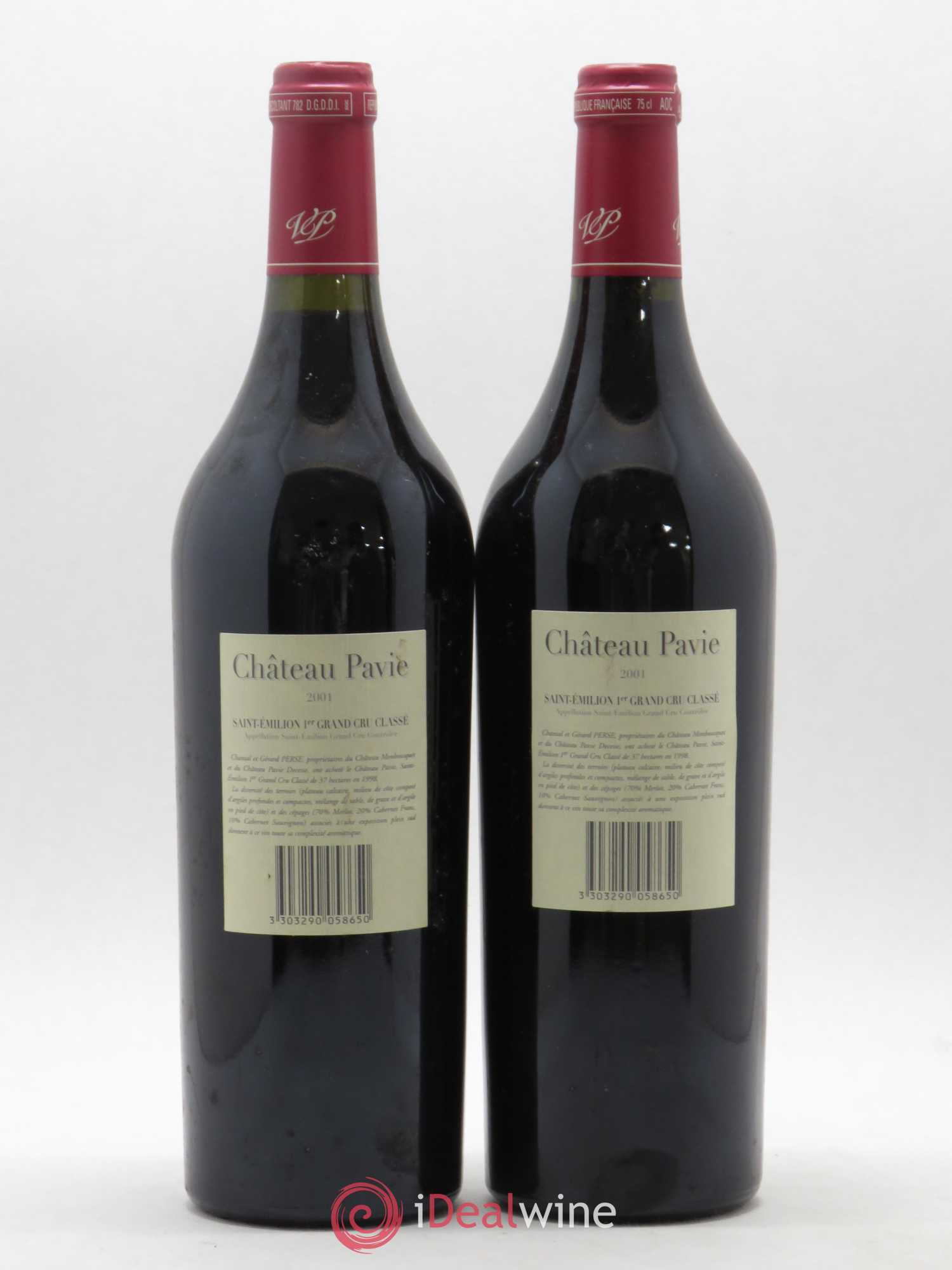 Château Pavie 1er Grand Cru Classé A 2001 - Lot de 2 bouteilles - 1