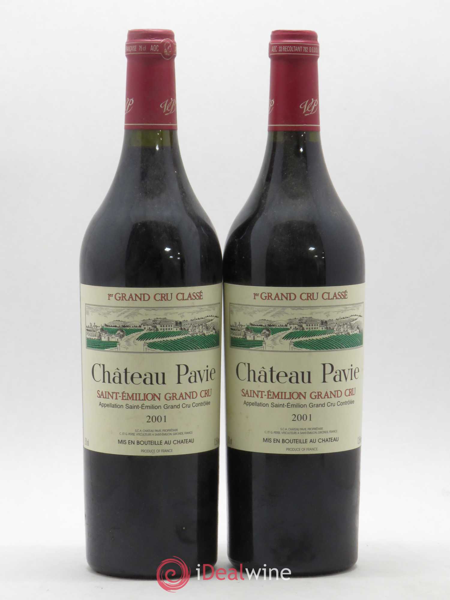 Château Pavie 1er Grand Cru Classé A 2001 - Lot de 2 bouteilles - 0