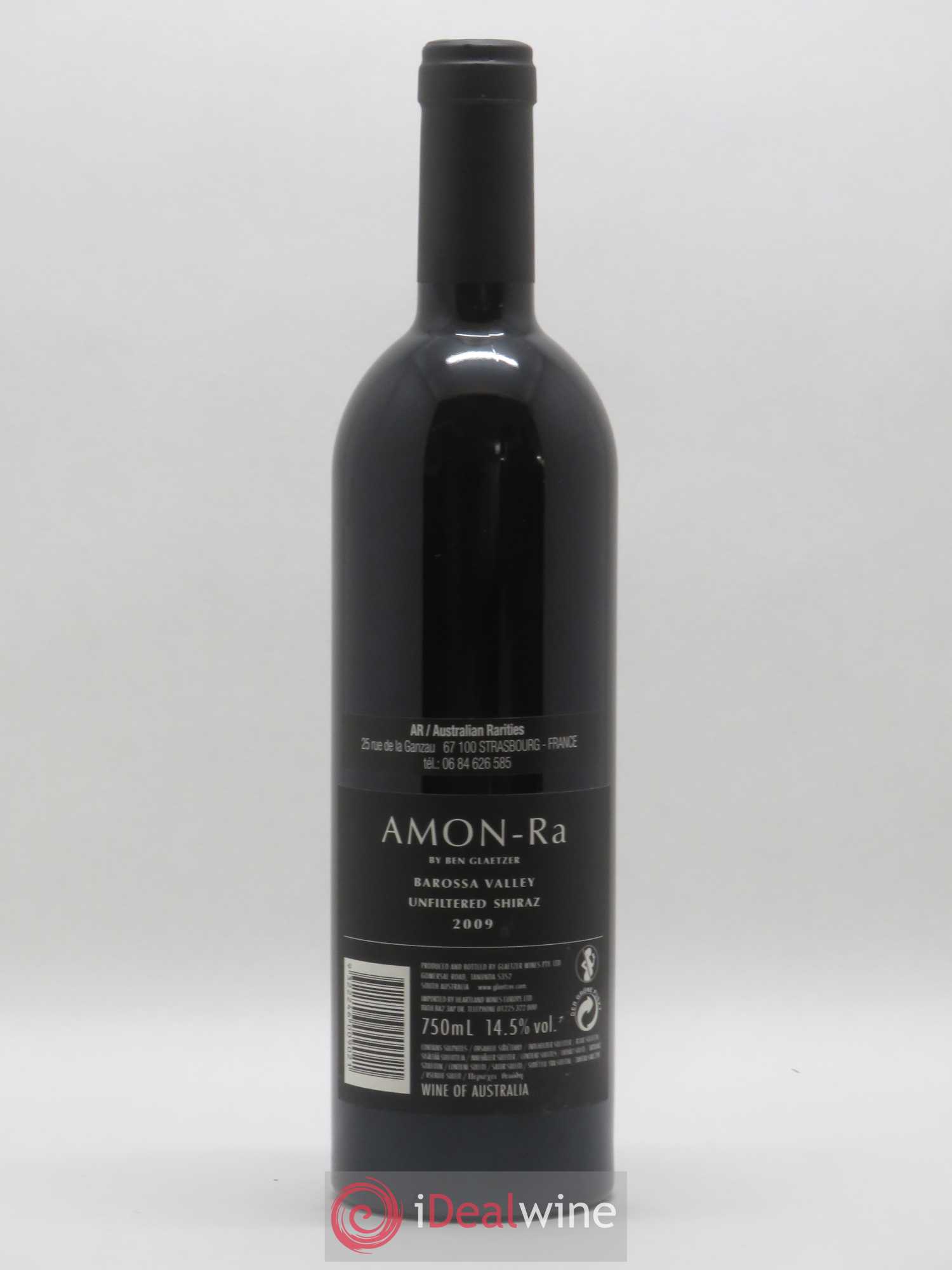 Australie Barossa Valley Amon-Ra Shiraz Ben Glaetzer 2009 - Posten von 1 Flasche - 1