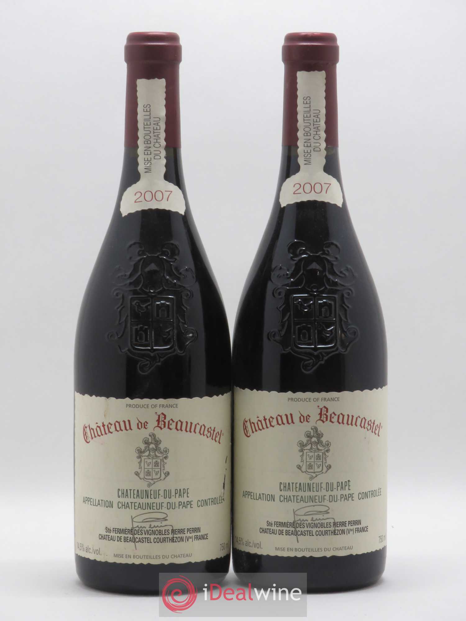 Châteauneuf-du-Pape Château de Beaucastel Famille Perrin 2007 - Lot de 2 bouteilles - 0