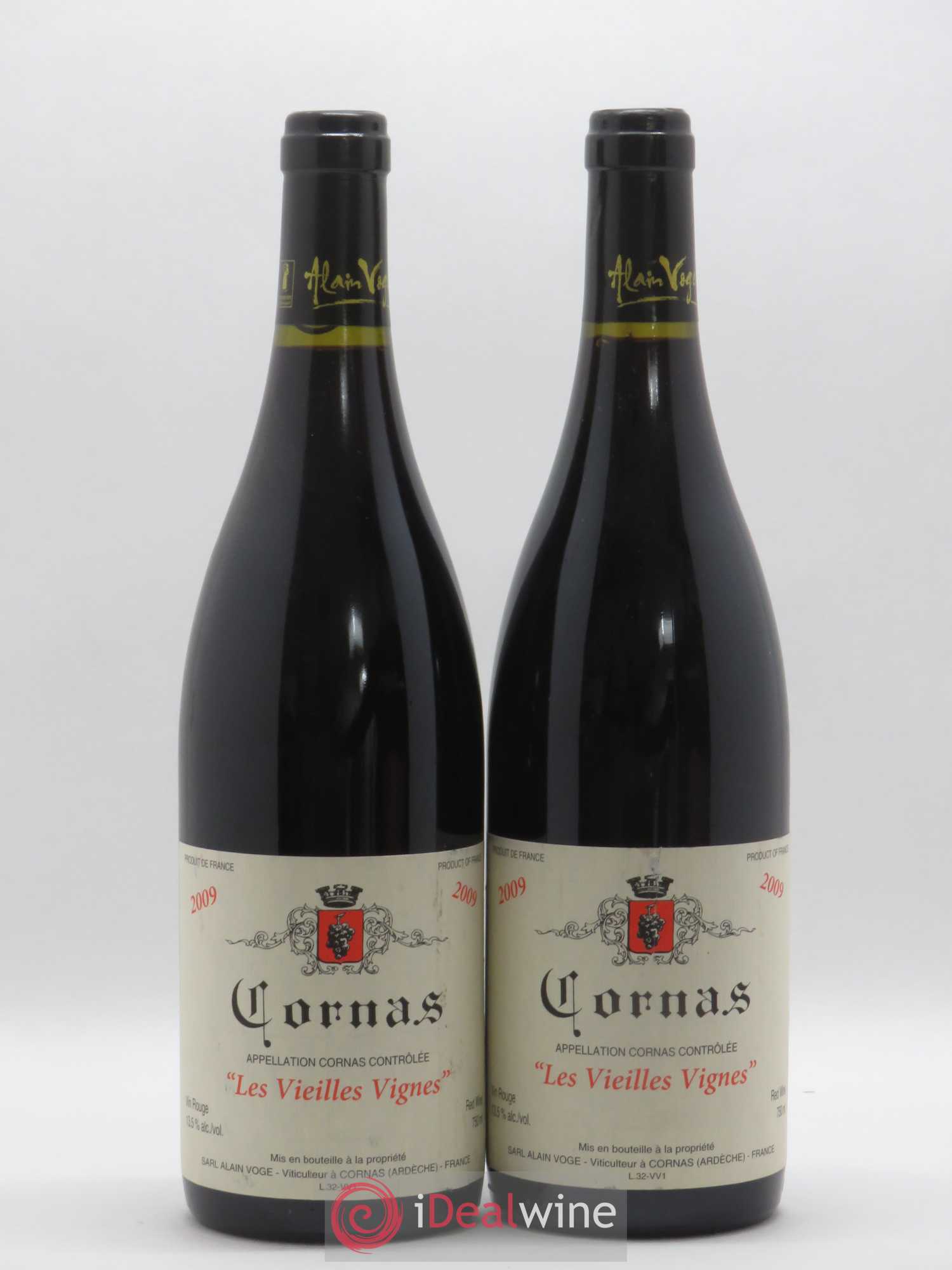 Cornas Les Vieilles Vignes Alain Voge (Domaine) 2009 - Lotto di 2 bottiglie - 0