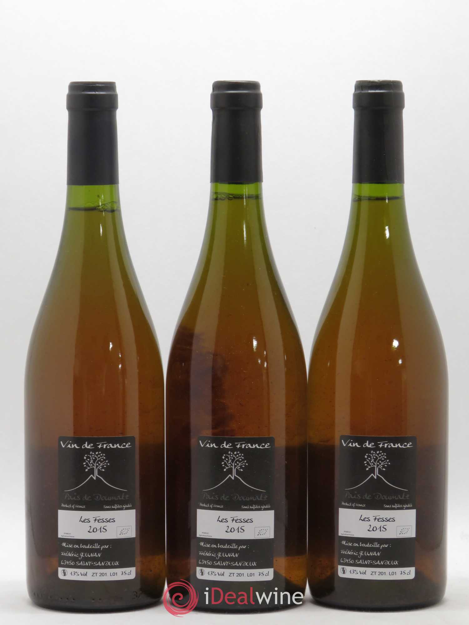 Vin de France Les Fesses Vignoble de l'Arbre Blanc 2015 - Lot de 3 bouteilles - 1