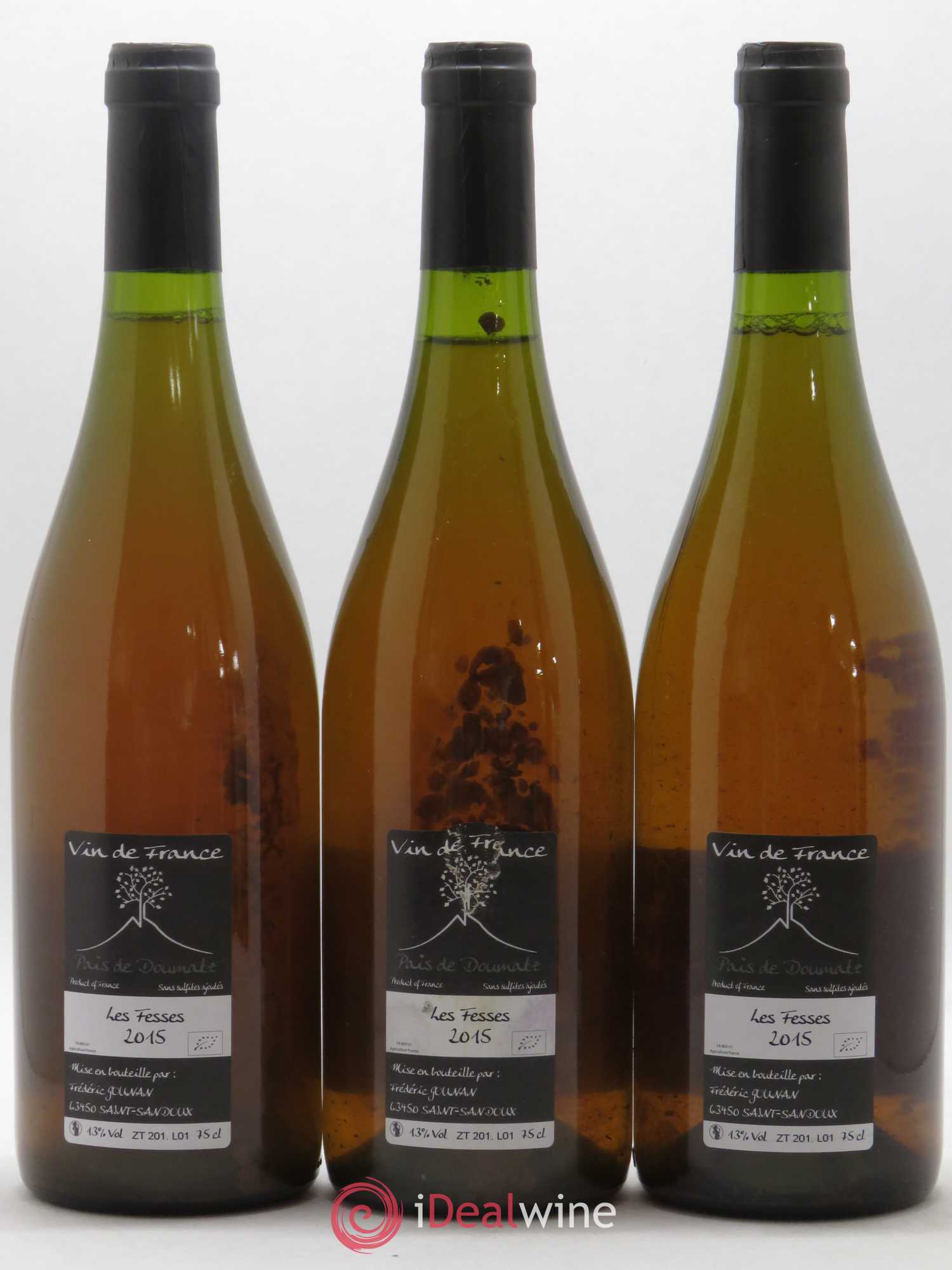 Vin de France Les Fesses Vignoble de l'Arbre Blanc 2015 - Lot de 3 bouteilles - 1