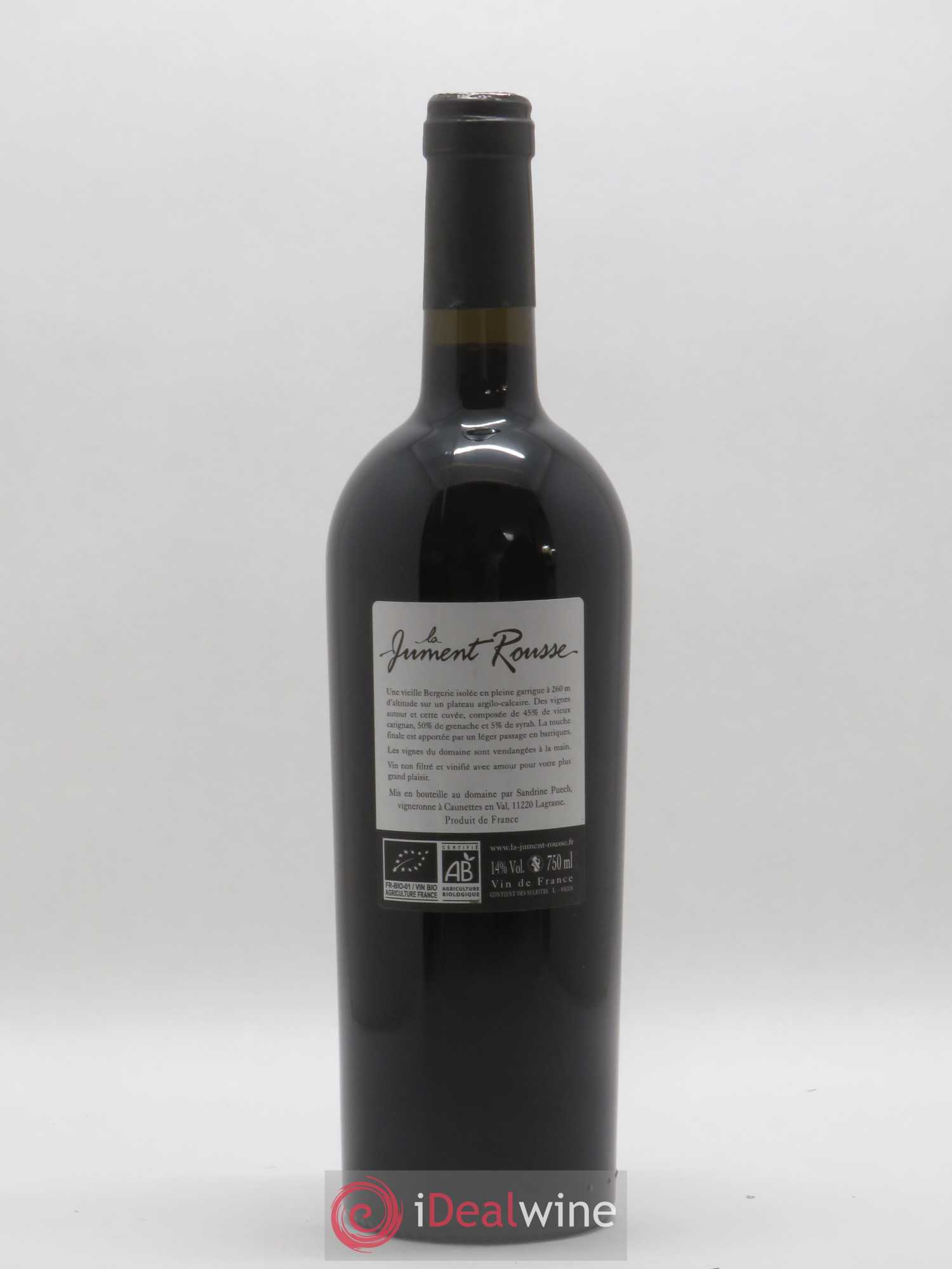Vin de France La Jument Rousse La Bergerie 2016 - Lot de 1 bouteille - 1