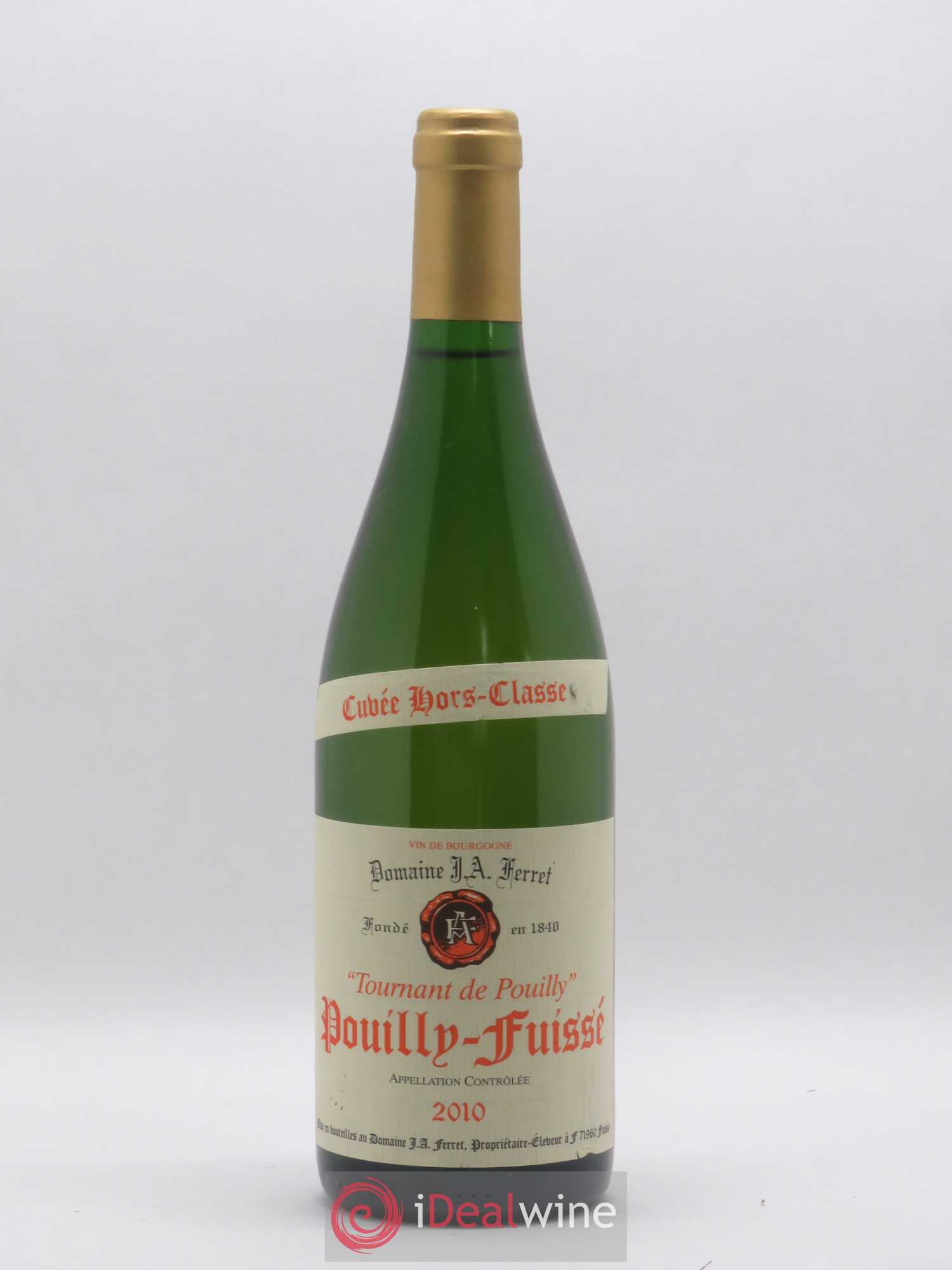 Pouilly-Fuissé 1er Cru Hors Classe Tournant de Pouilly J.A. Ferret (Domaine) 2010 - Lot de 1 bouteille - 0