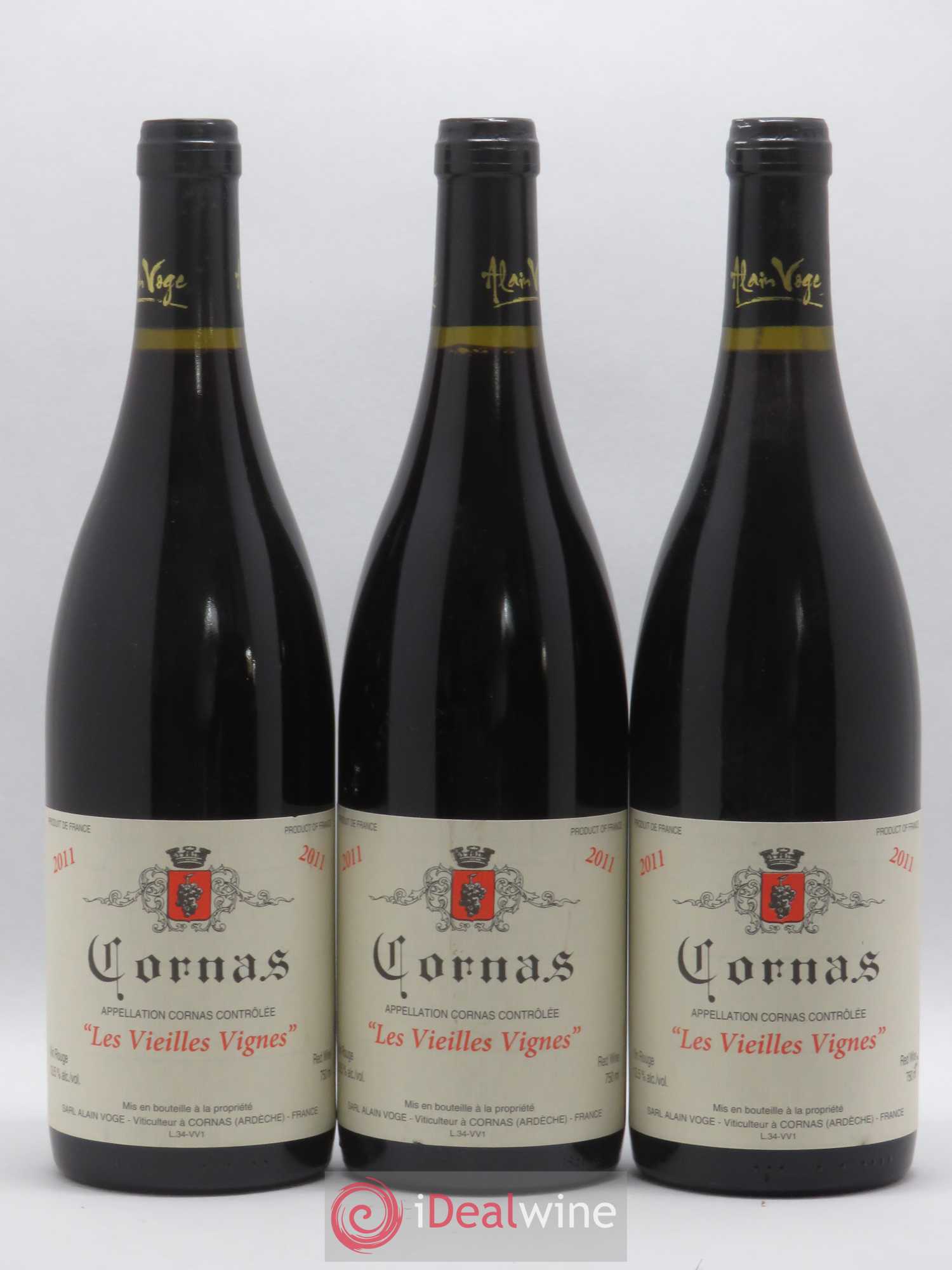 Cornas Les Vieilles Vignes Alain Voge (Domaine) 2011 - Lot de 3 bouteilles - 0