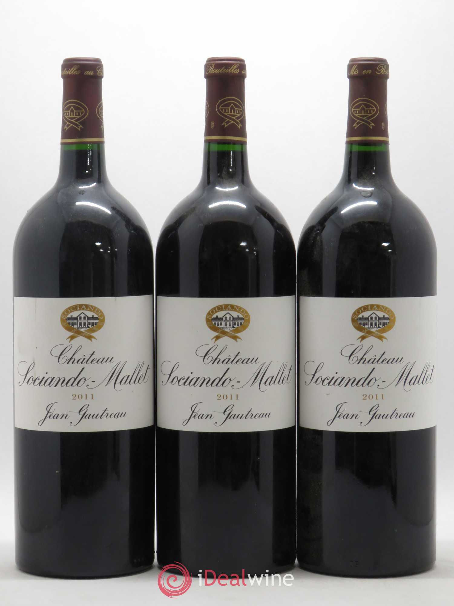 Château Sociando Mallet 2011 - Lot de 3 magnums - 0