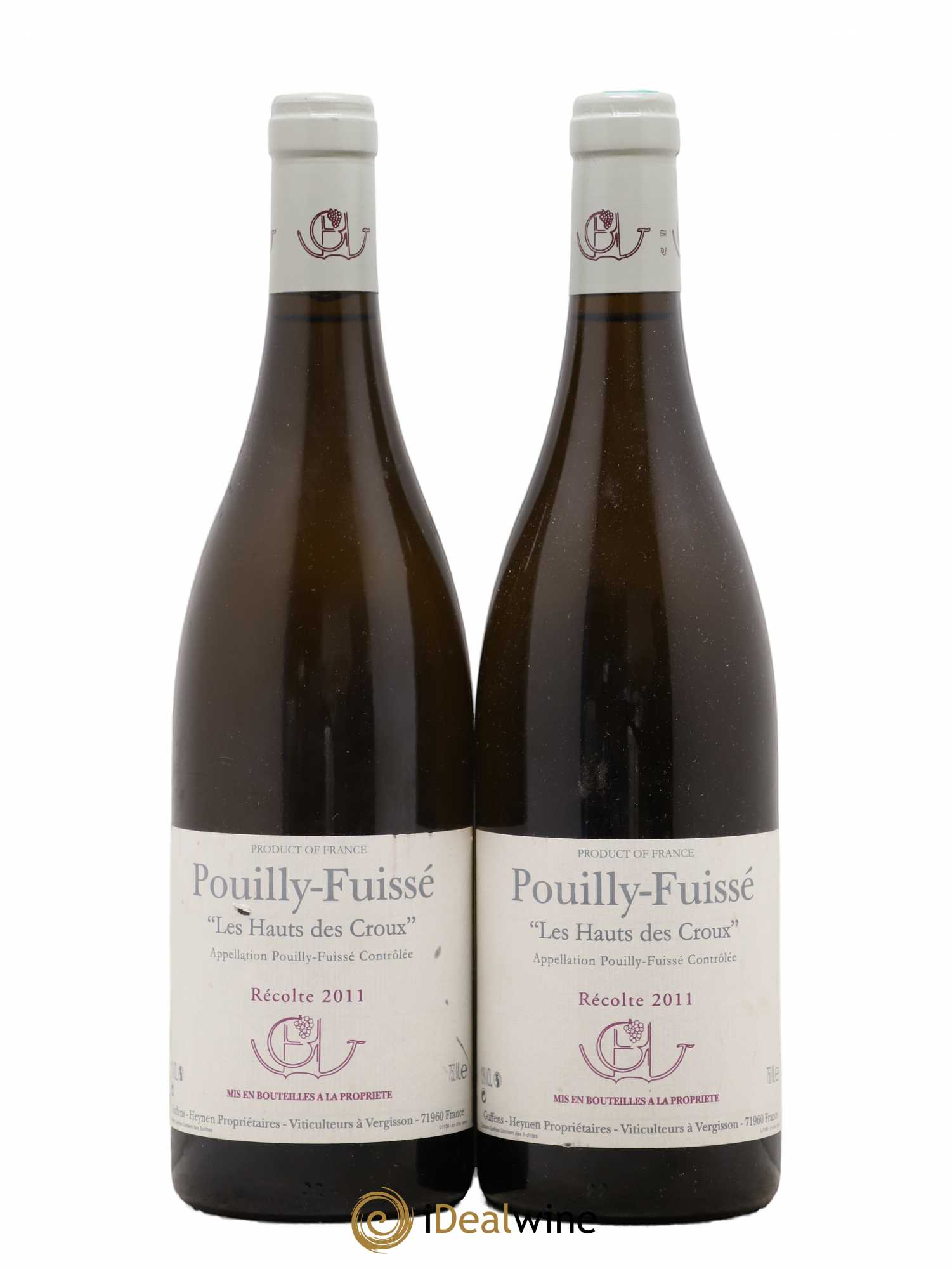 Pouilly-Fuissé Les Hauts des Croux Guffens-Heynen 2011 - Posten von 2 Flaschen - 0
