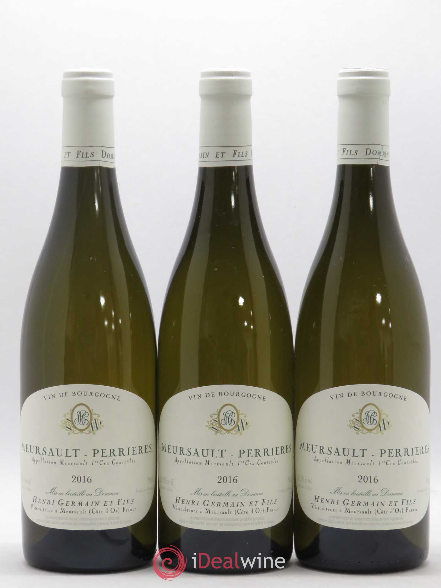 Meursault 1er Cru Perrières Henri Germain 2016 - Lot de 3 bouteilles - 0