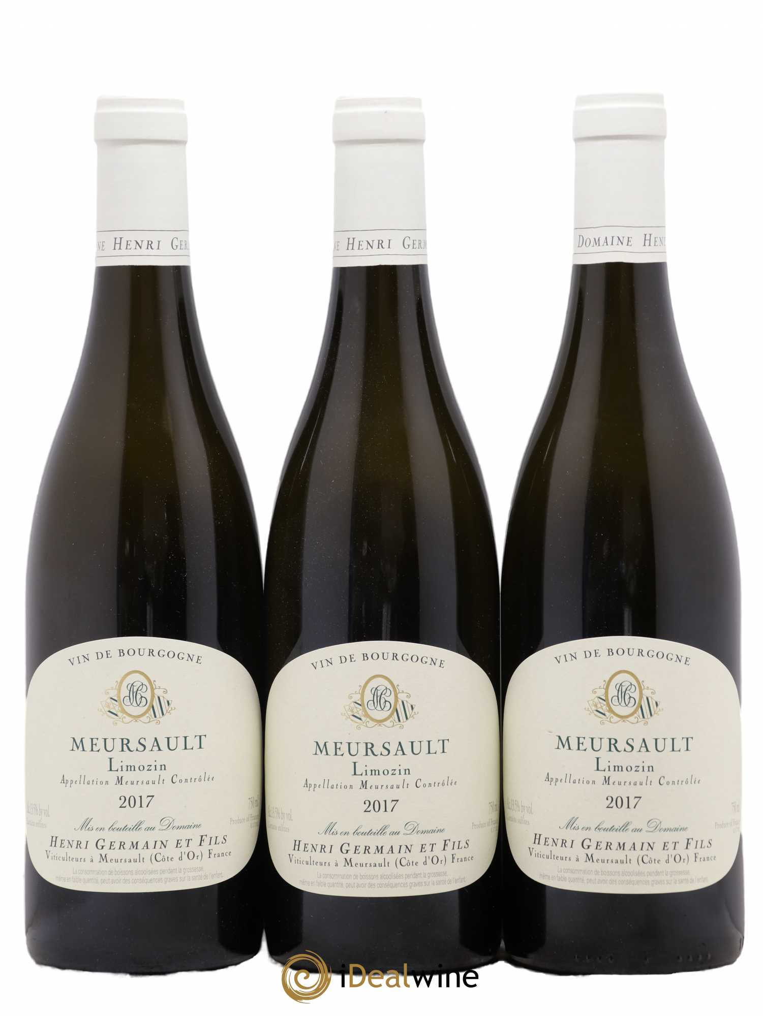 Meursault Limozin Henri Germain 2017 - Lot de 3 bouteilles - 0