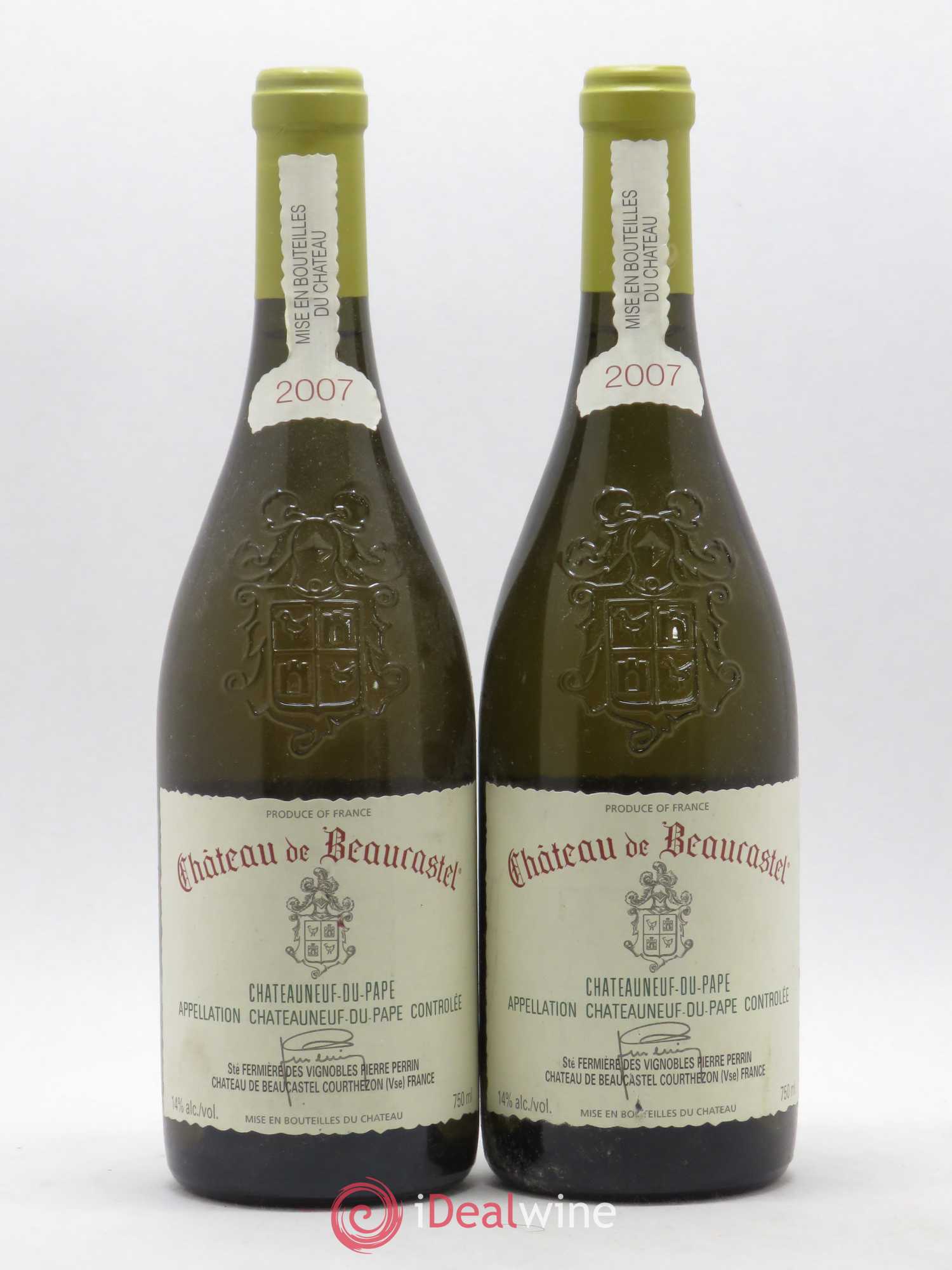 Châteauneuf-du-Pape Château de Beaucastel Famille Perrin 2007 - Lot de 2 bouteilles - 0