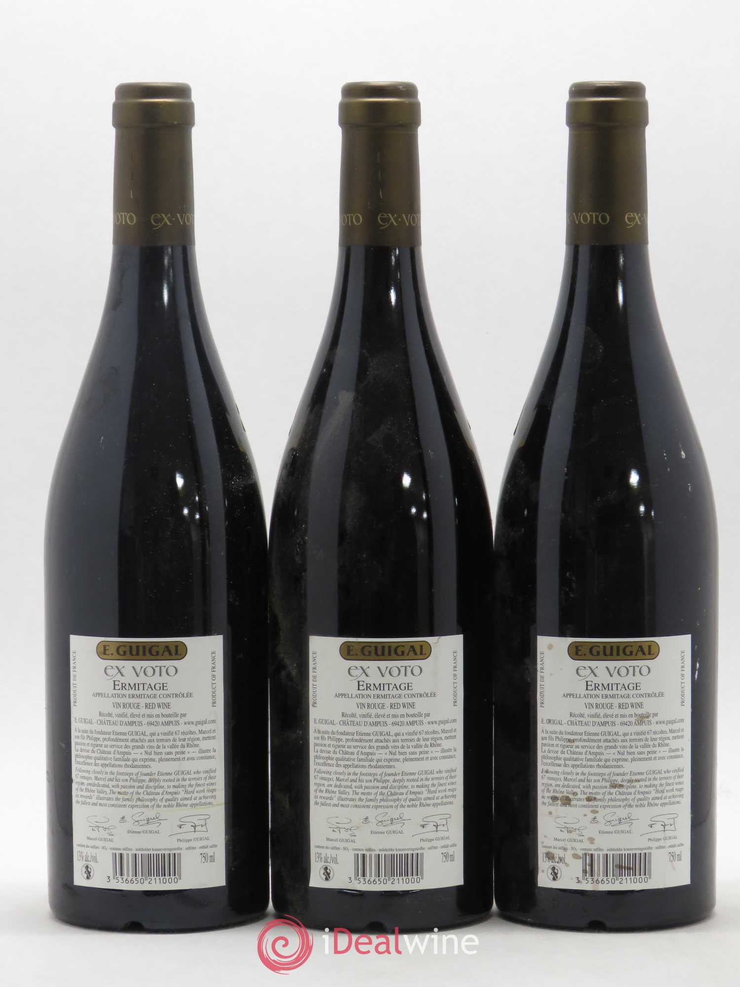 Ermitage Ex Voto Guigal 2009 - Lot de 3 bouteilles - 1