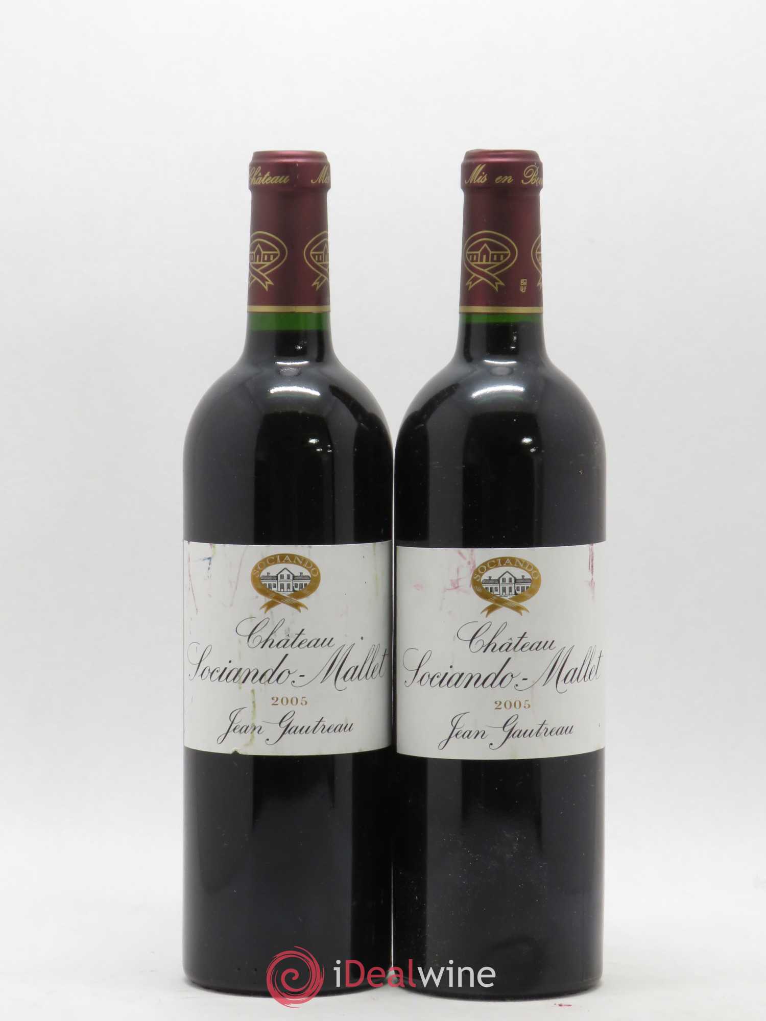 Château Sociando Mallet 2005 - Lot de 2 bouteilles - 0
