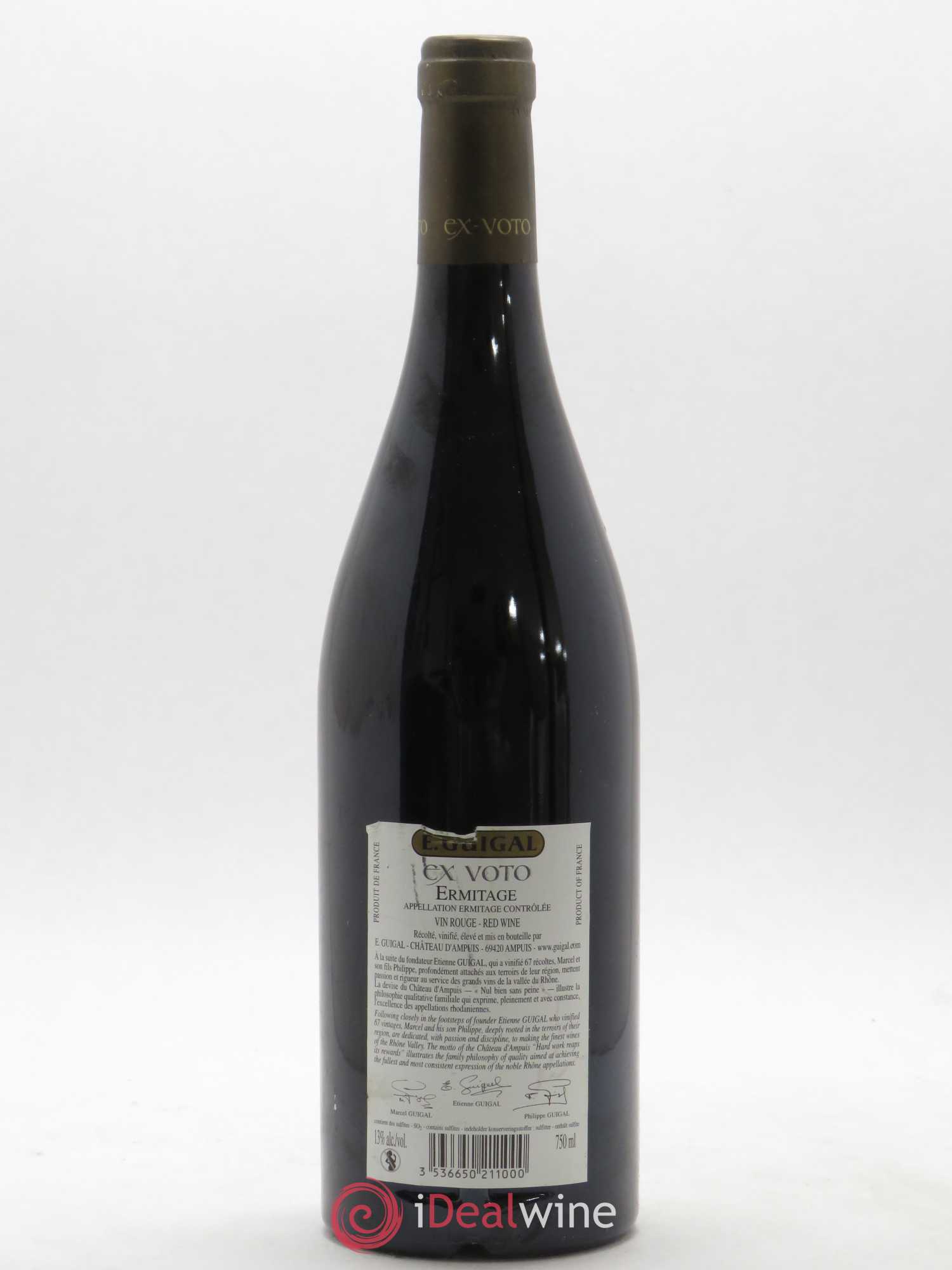 Ermitage Ex Voto Guigal 2005 - Lot de 1 bouteille - 1