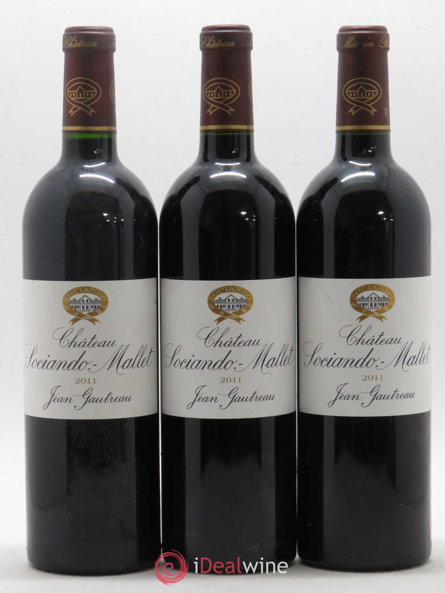 Château Sociando Mallet 2011 - Lot de 3 bouteilles - 0