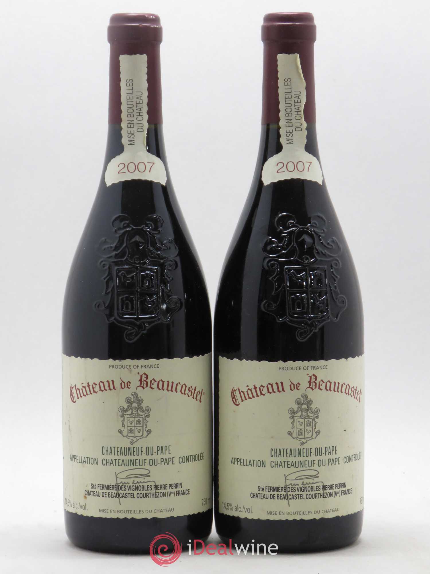 Châteauneuf-du-Pape Château de Beaucastel Famille Perrin 2007 - Lot de 2 bouteilles - 0