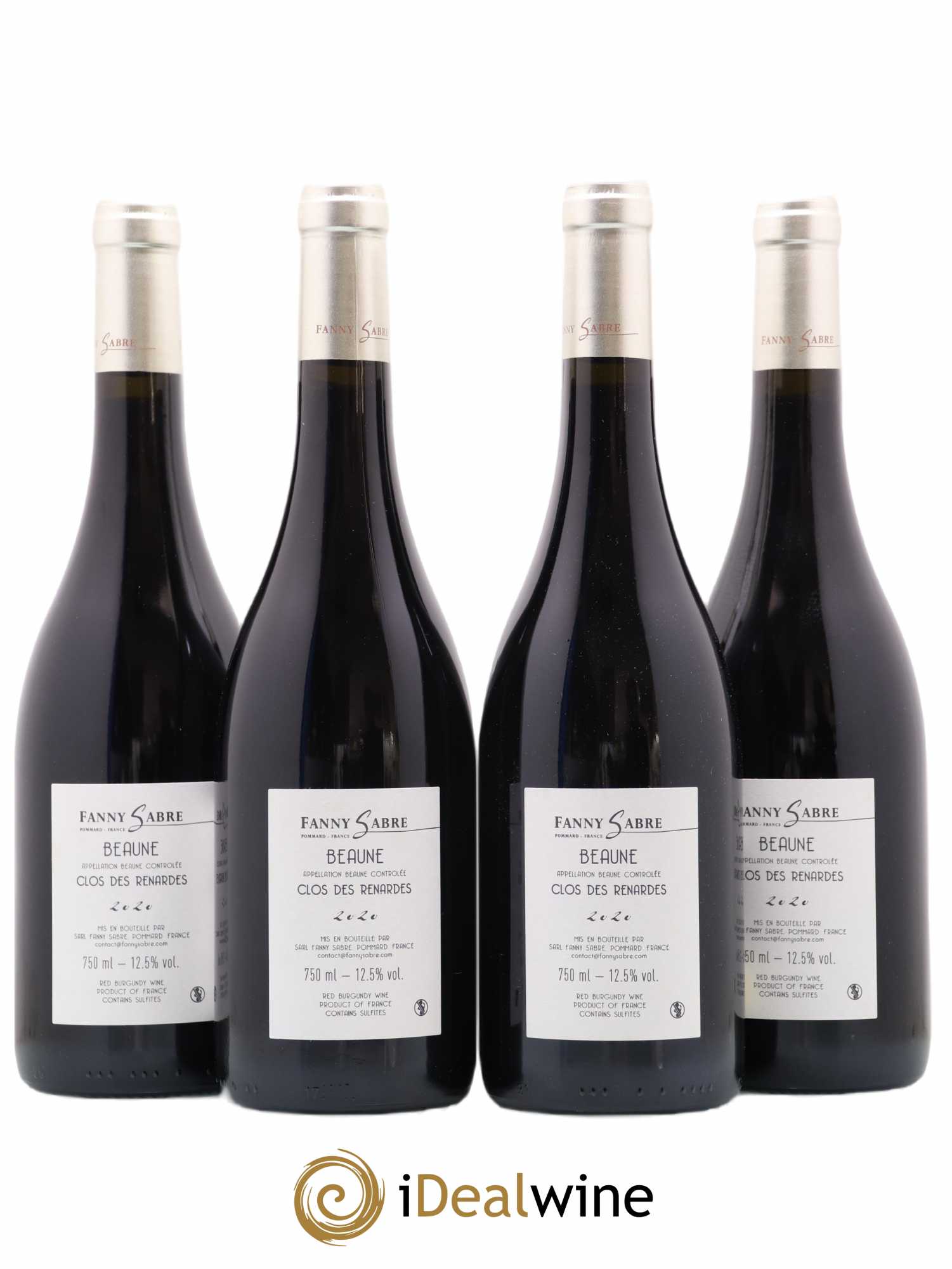 Beaune Clos des Renardes Pinot Noir Fanny Sabre 2020 - Lot de 4 bouteilles - 1