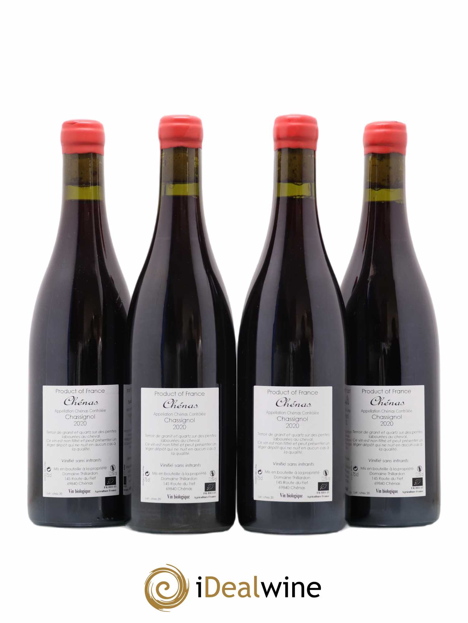 Chénas Chassignol Domaine Thillardon 2020 - Lot de 4 bouteilles - 1