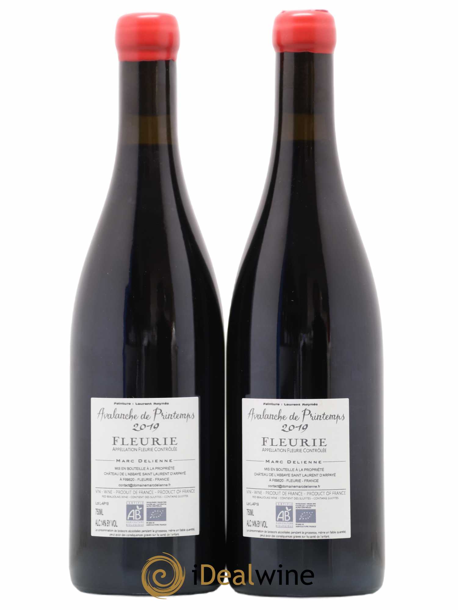 Fleurie Avalanche de Printemps Marc Delienne 2019 - Lot de 2 bouteilles - 1