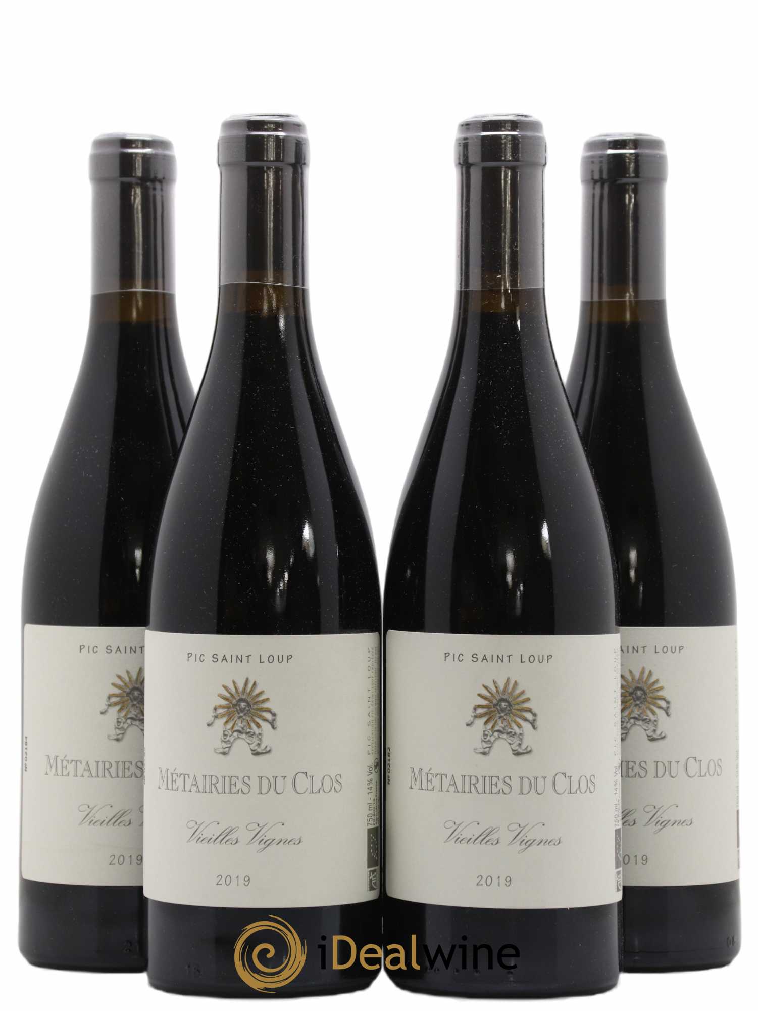 Pic Saint-Loup Les Métairies du Clos Vieilles Vignes Christophe Peyrus et Françoise Julien 2019 - Lot de 4 bouteilles - 0