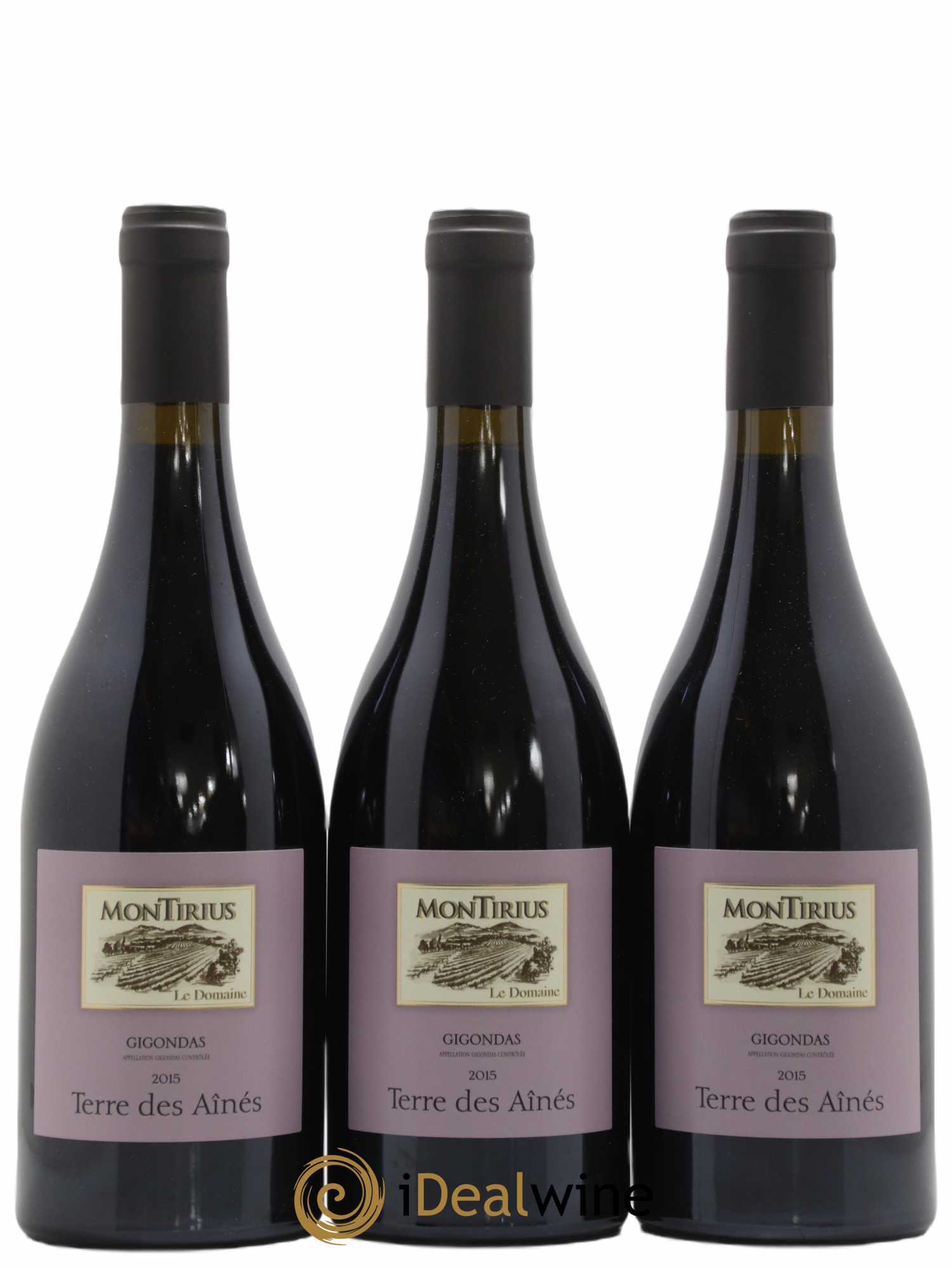 Gigondas Montirius Terre Des Aines 2015 - Posten von 3 Flaschen - 0