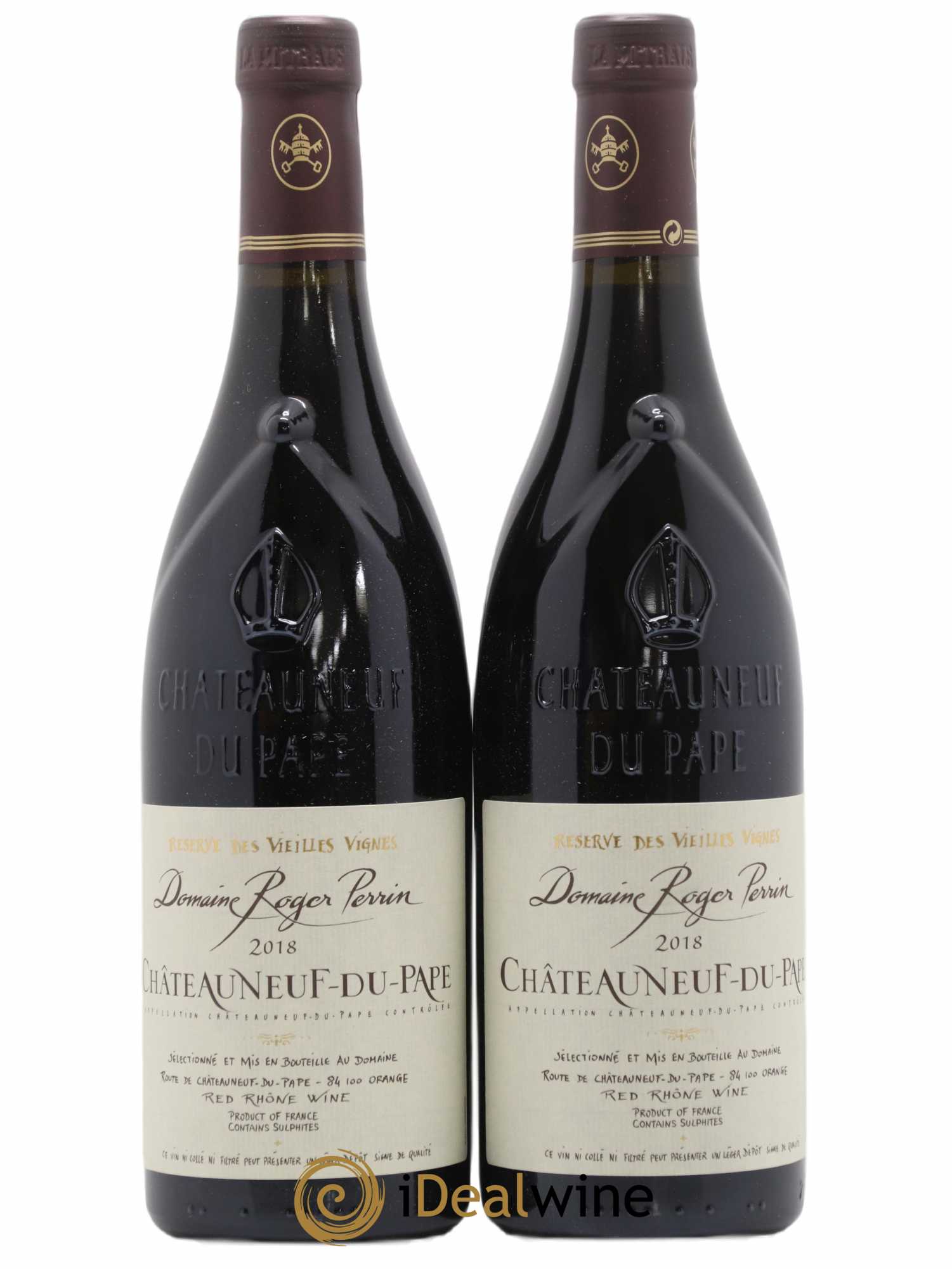 Châteauneuf-du-Pape Reserve des Vieilles vignes Roger Perrin 2018 - Posten von 2 Flaschen - 0