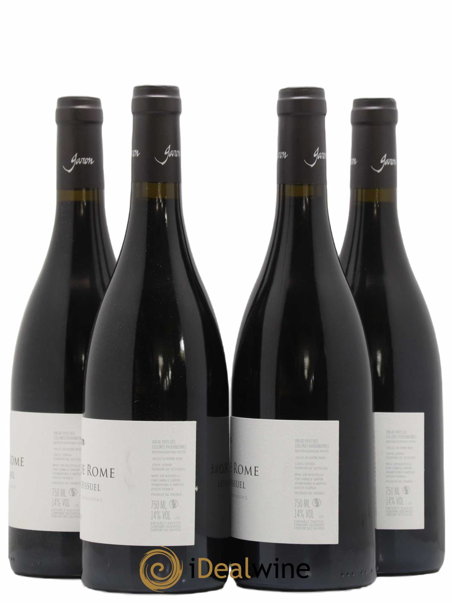 IGP Collines Rhodaniennes Les Jardins de Rome Syrah de Seyssuel Domaine Garon 2019 - Lot de 4 bouteilles - 1