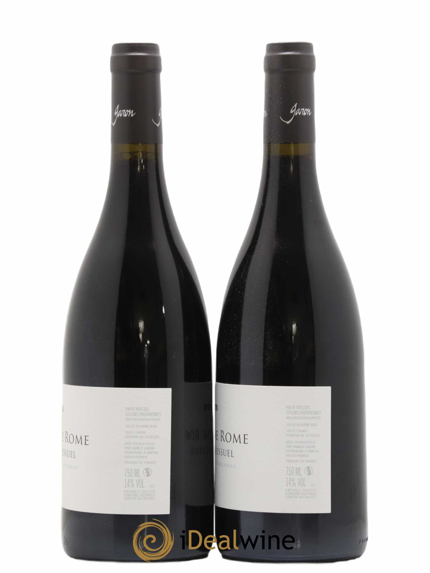 Collines Rhodaniennes Les Jardins de Rome Syrah de Seyssuel Domaine Garon 2019 - Posten von 2 Flaschen - 1