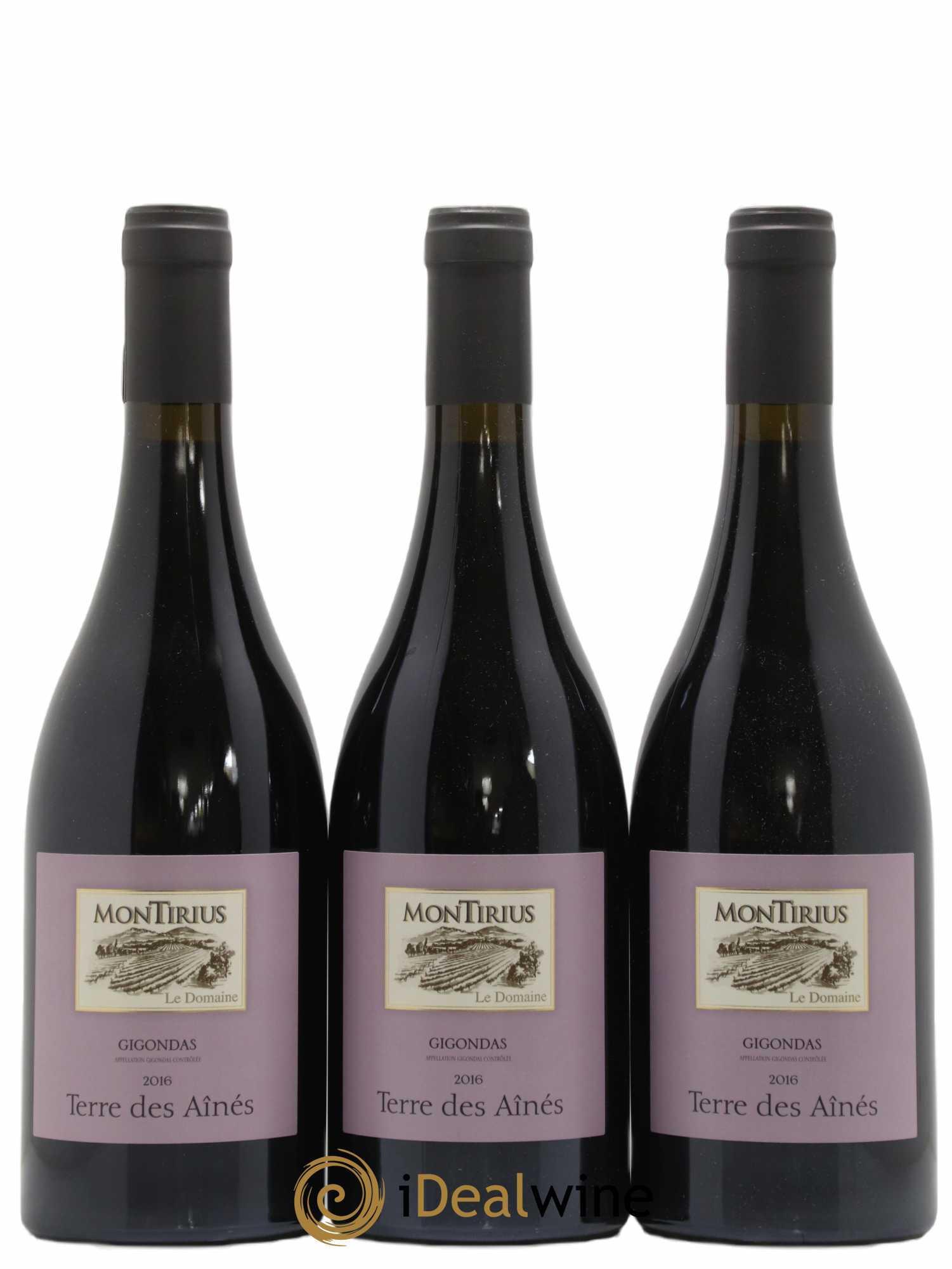 Gigondas Montirius Terre Des Aines 2016 - Posten von 3 Flaschen - 0
