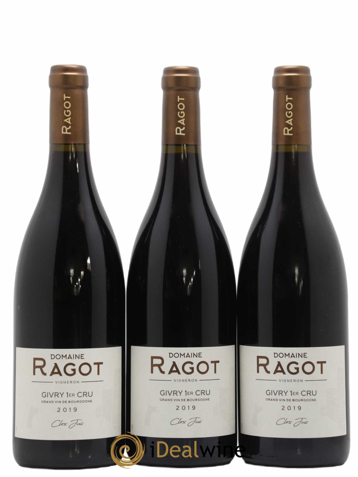Givry 1er Cru Clos Jus Ragot (Domaine) 2019 - Lot de 3 bouteilles - 0
