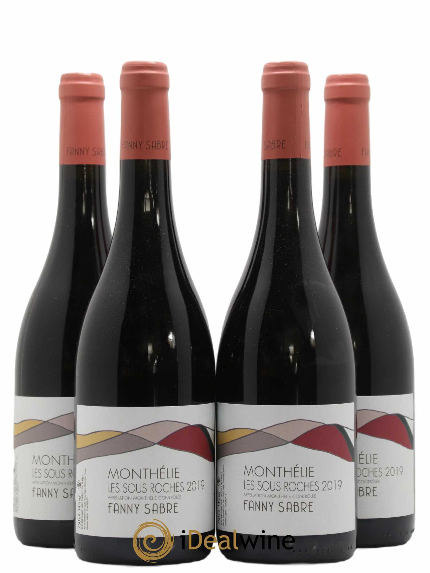 Monthélie Les Sous Roches Fanny Sabre 2019 - Lot de 4 bouteilles - 0