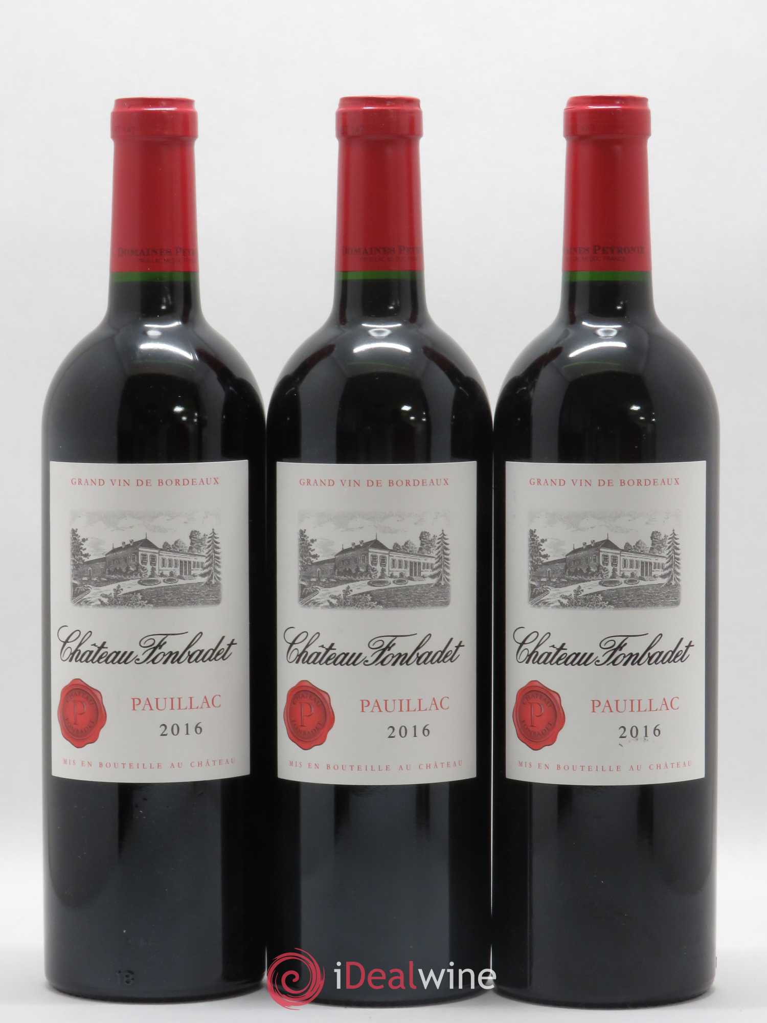 Château Fonbadet 2016 - Lot de 3 bouteilles - 0
