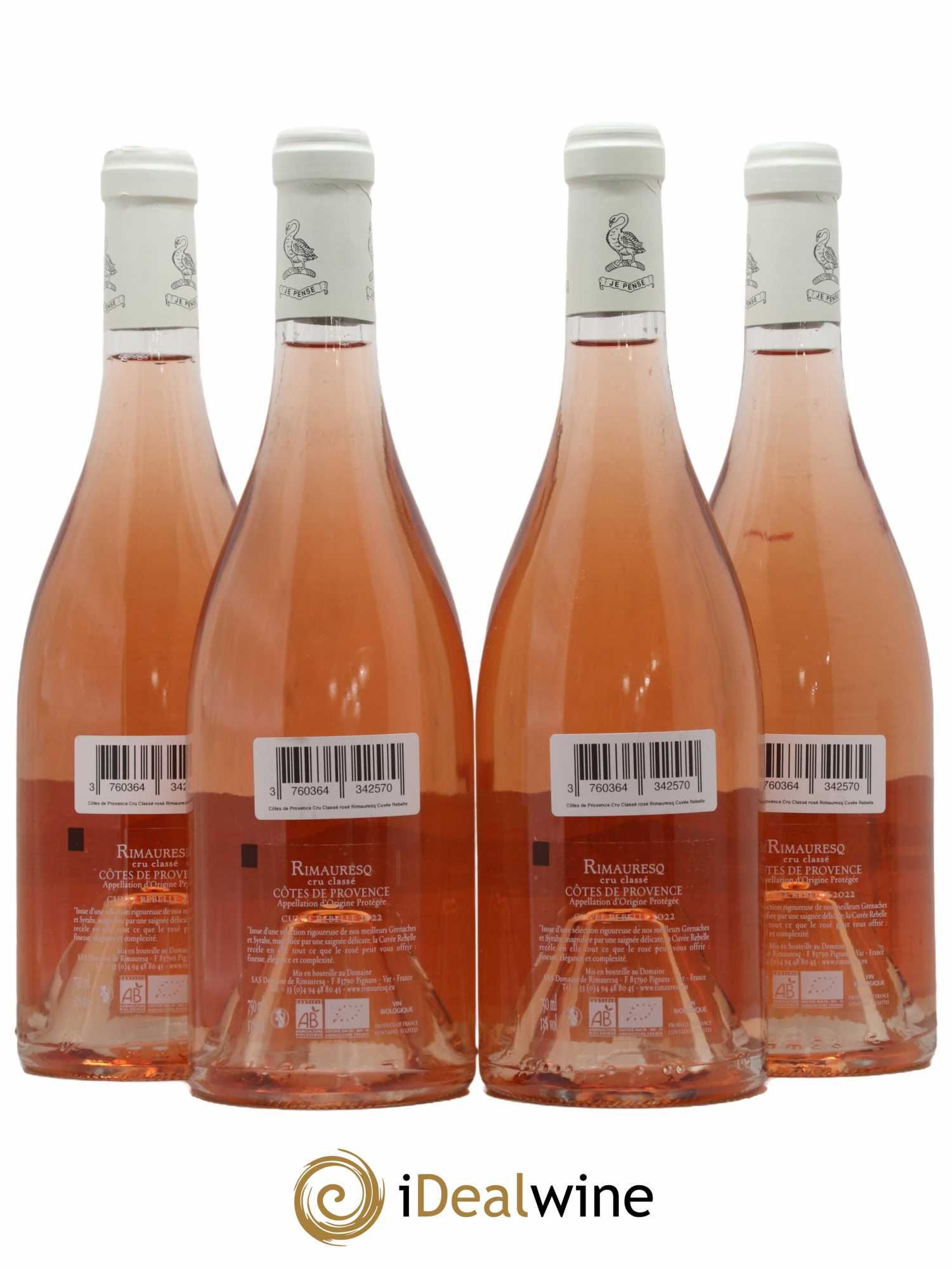 Côtes de Provence Rimauresq Cru Classé Cuvée Rebelle 2022 - Lot de 4 bouteilles - 1
