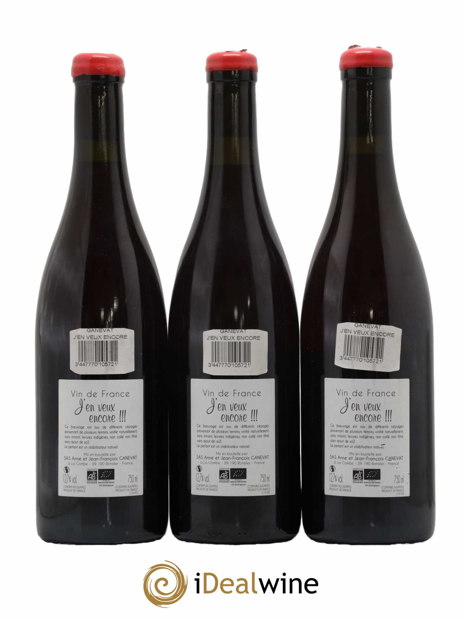 Vin de France J'en veux encore Anne et Jean François Ganevat - Lot de 3 bouteilles - 1