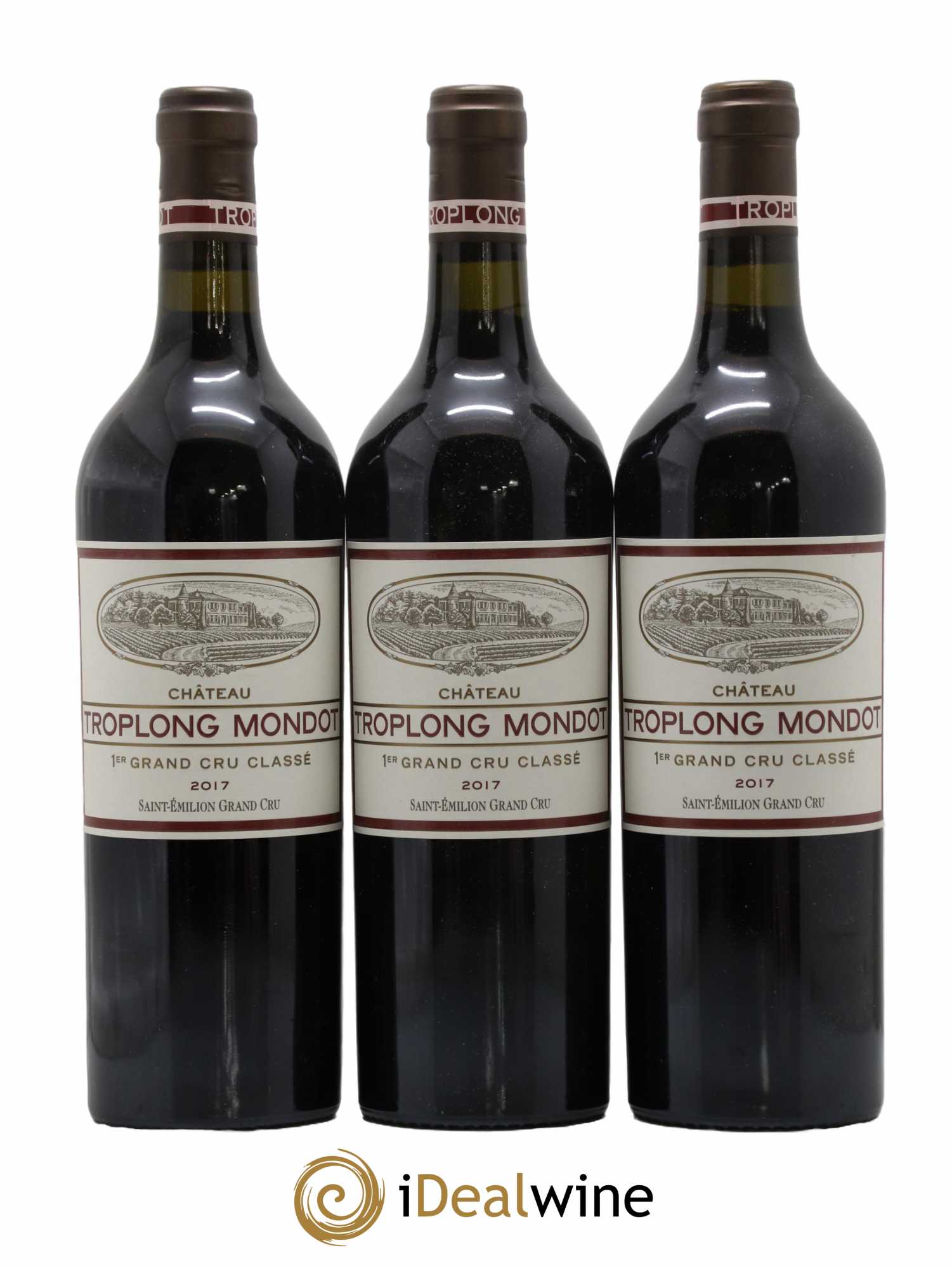 Château Troplong Mondot 1er Grand Cru Classé B 2017 - Lot de 3 bouteilles - 0