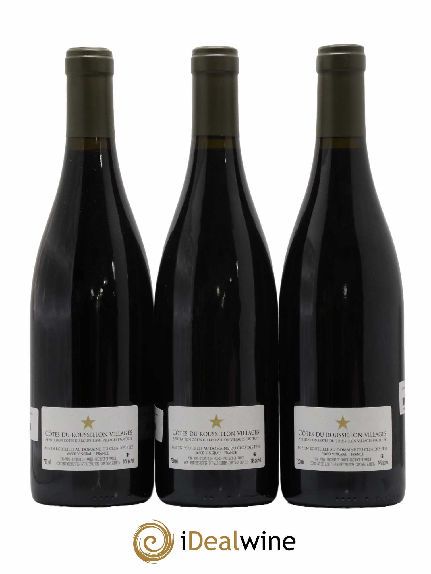Côtes du Roussillon Villages Clos des Fées Vieilles vignes Hervé Bizeul 2020 - Lot de 3 bouteilles - 1