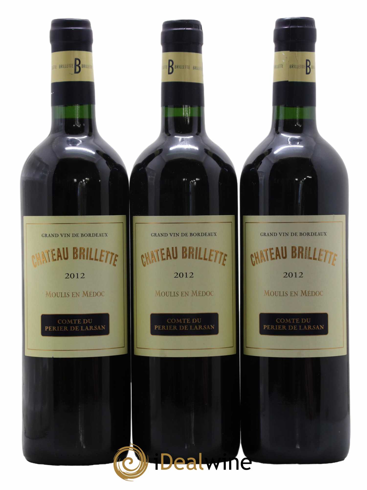 Château Brillette Cru Bourgeois 2012 - Lot de 3 bouteilles - 0