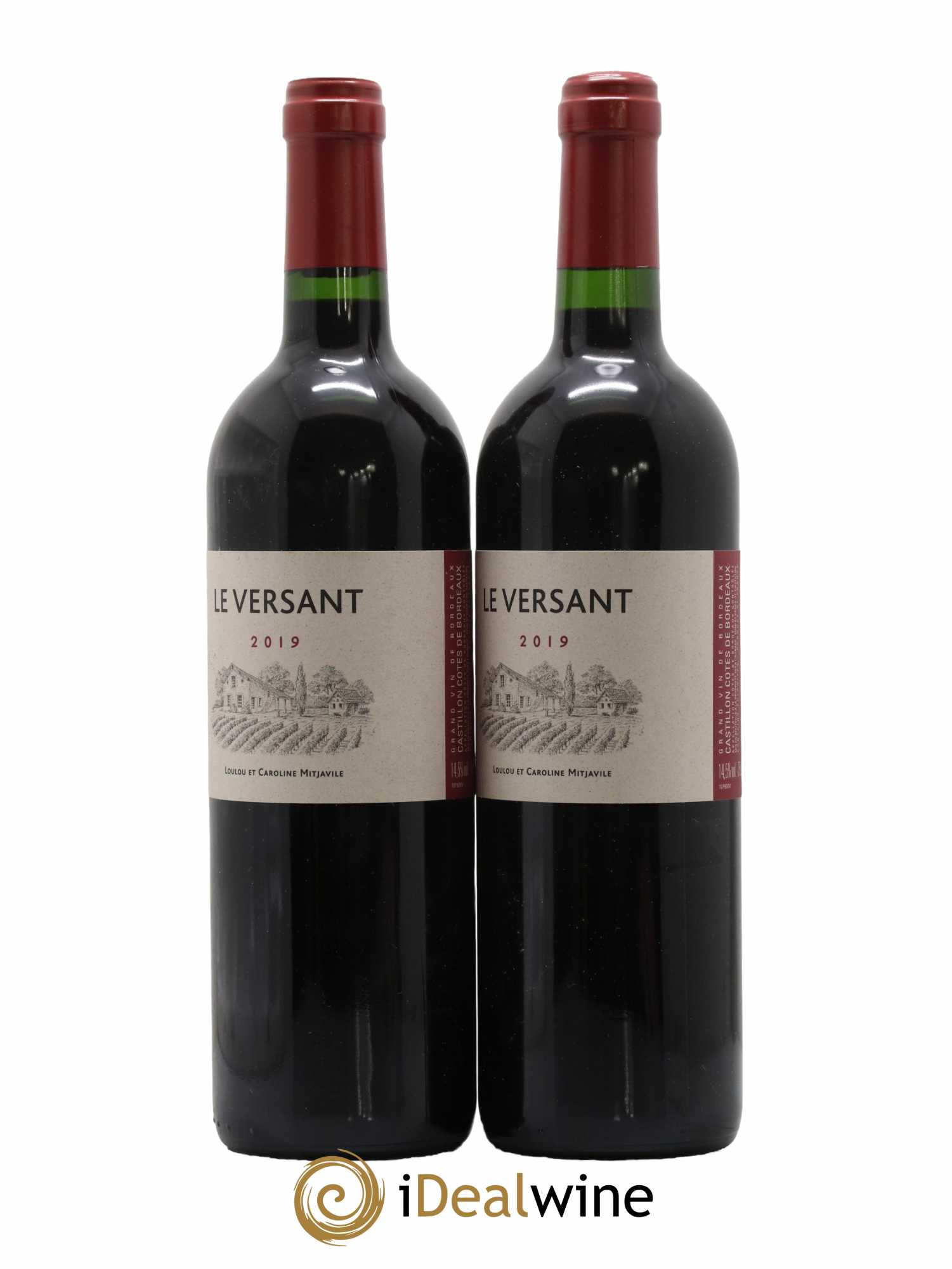 Castillon-Côtes-de-Bordeaux (Côtes-de-Castillon) Le Versant Mitjaville 2019 - Lot de 2 bouteilles - 0