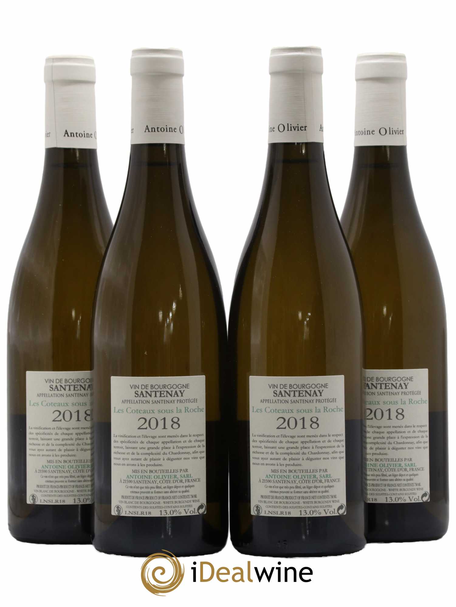Santenay Les Coteaux sous la Roche Antoine Olivier 2018 - Lot de 4 bouteilles - 1
