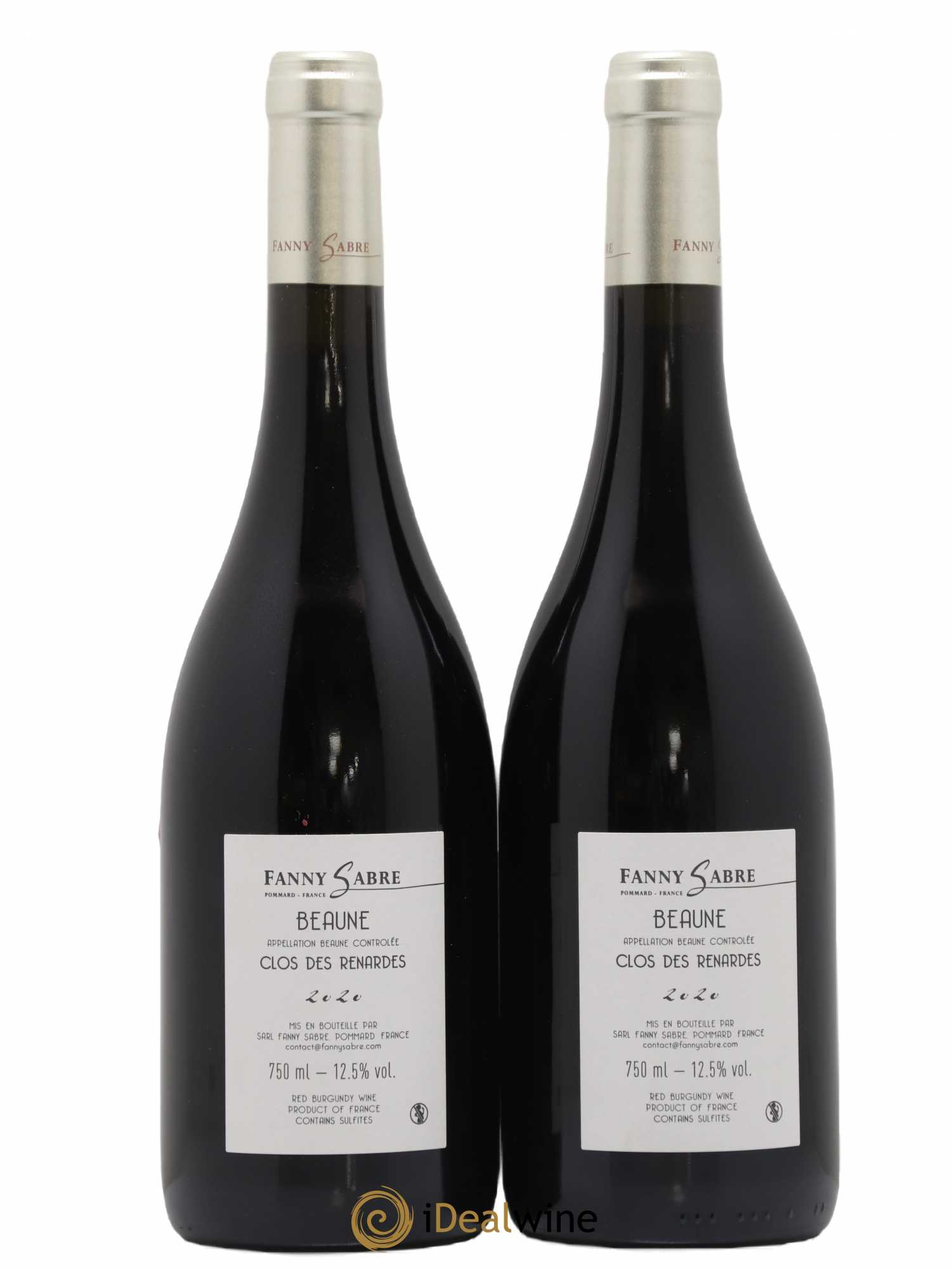 Beaune Clos des Renardes Pinot Noir Fanny Sabre 2020 - Lot de 2 bouteilles - 1