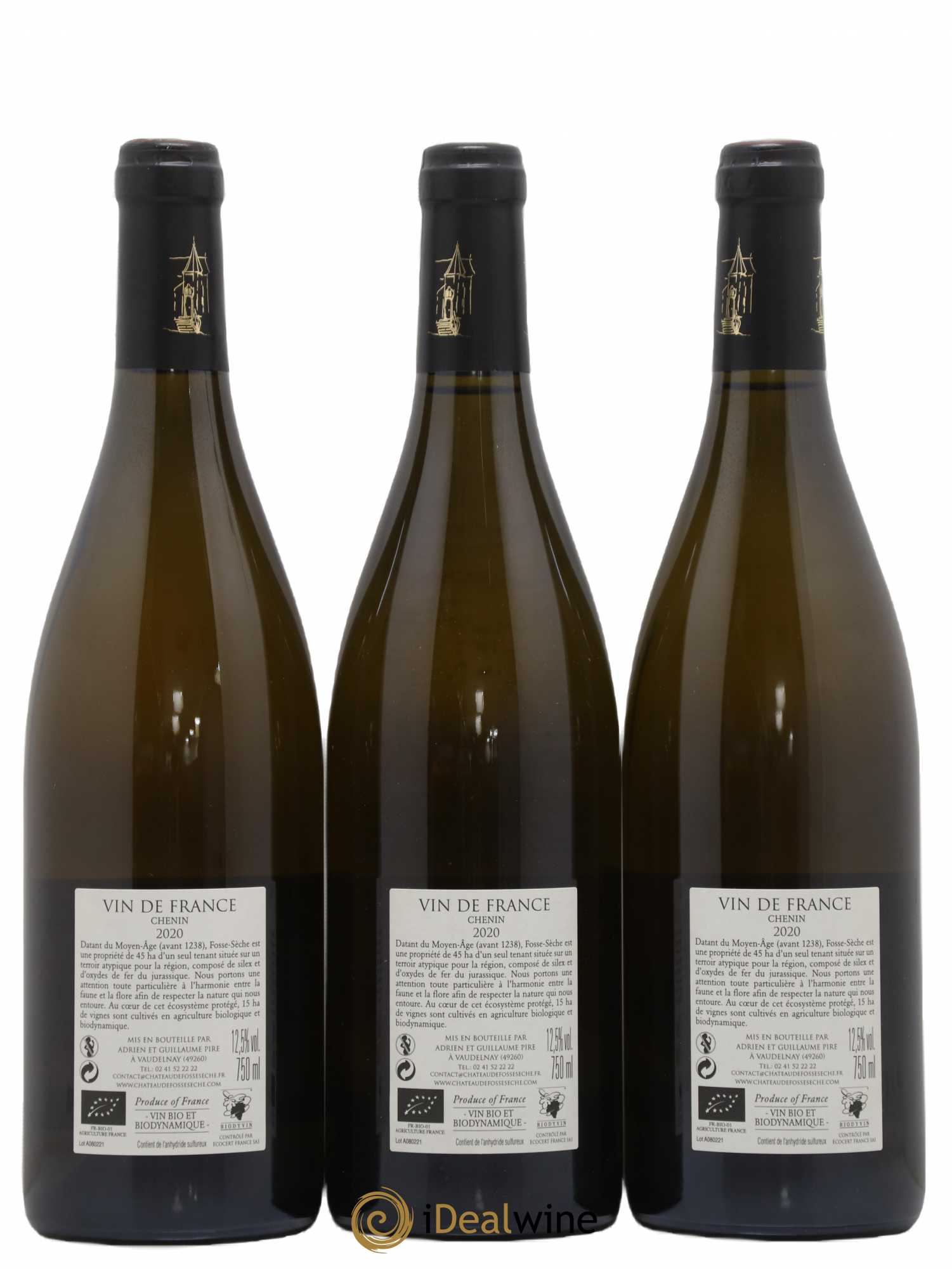 Saumur Arcane Château de Fosse-Sèche 2020 - Lot de 3 bouteilles - 1