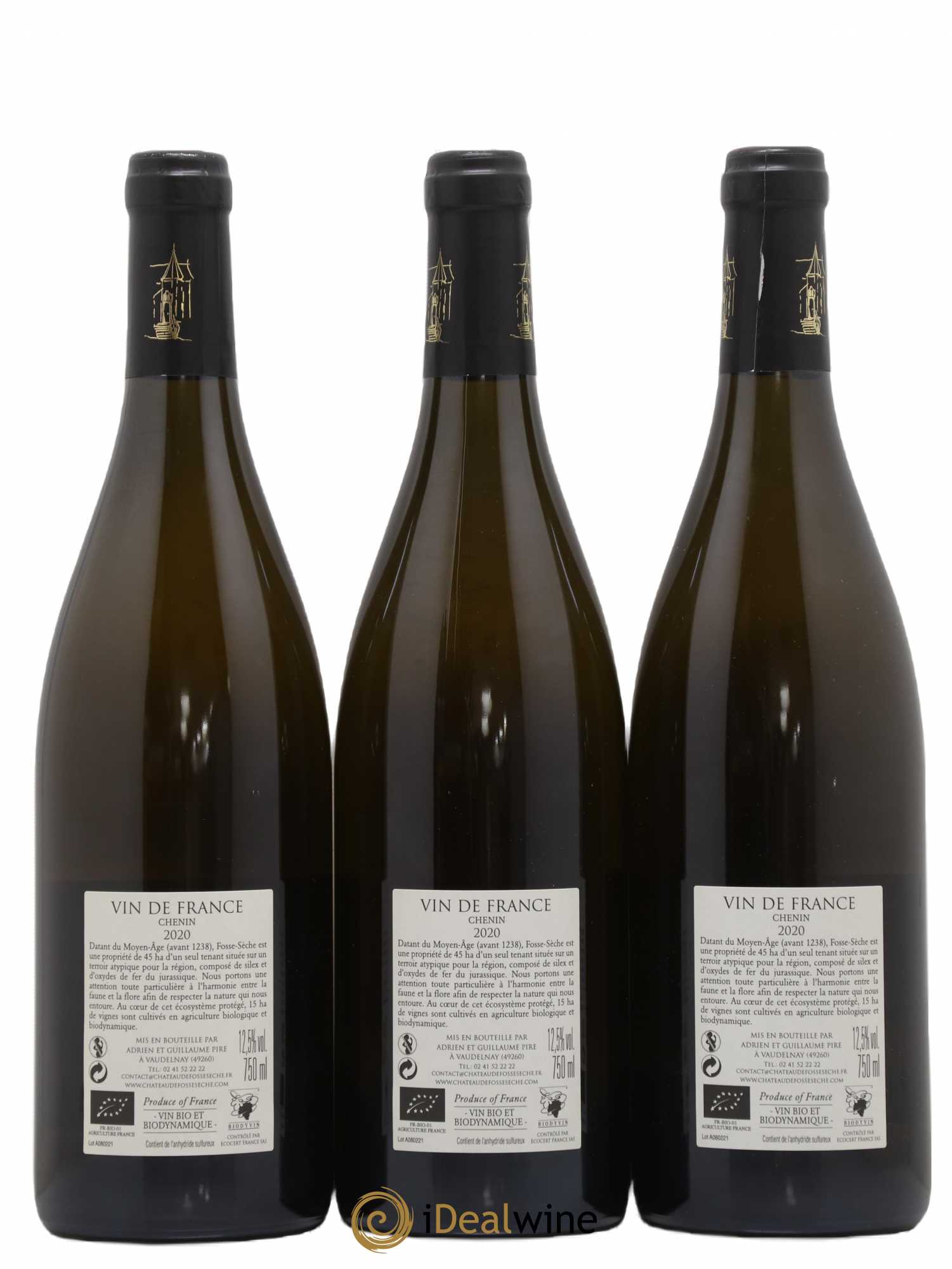 Saumur Arcane Château de Fosse-Sèche 2020 - Lot de 3 bouteilles - 1