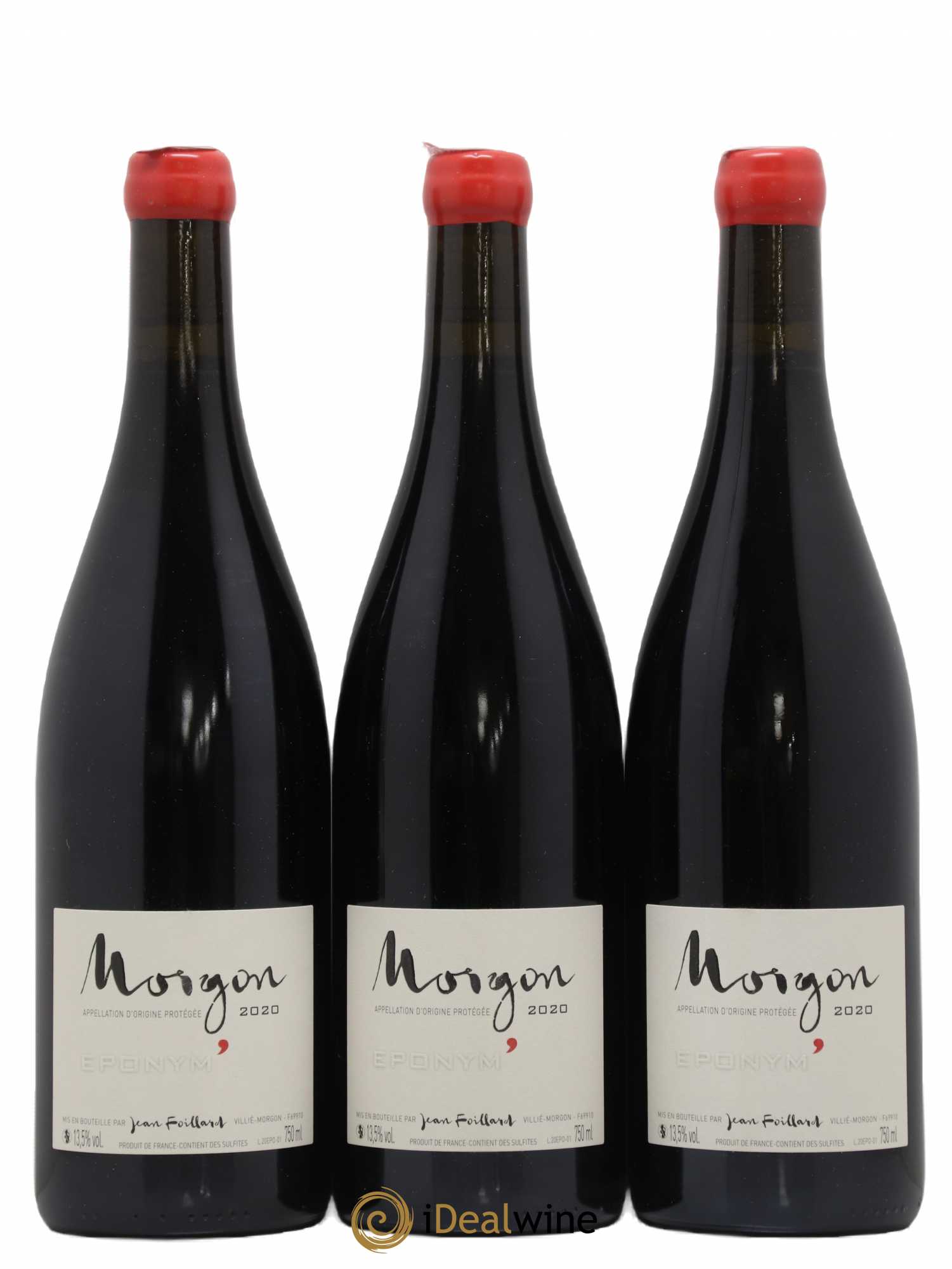 Morgon Eponym' Jean Foillard 2020 - Lot de 3 bouteilles - 0