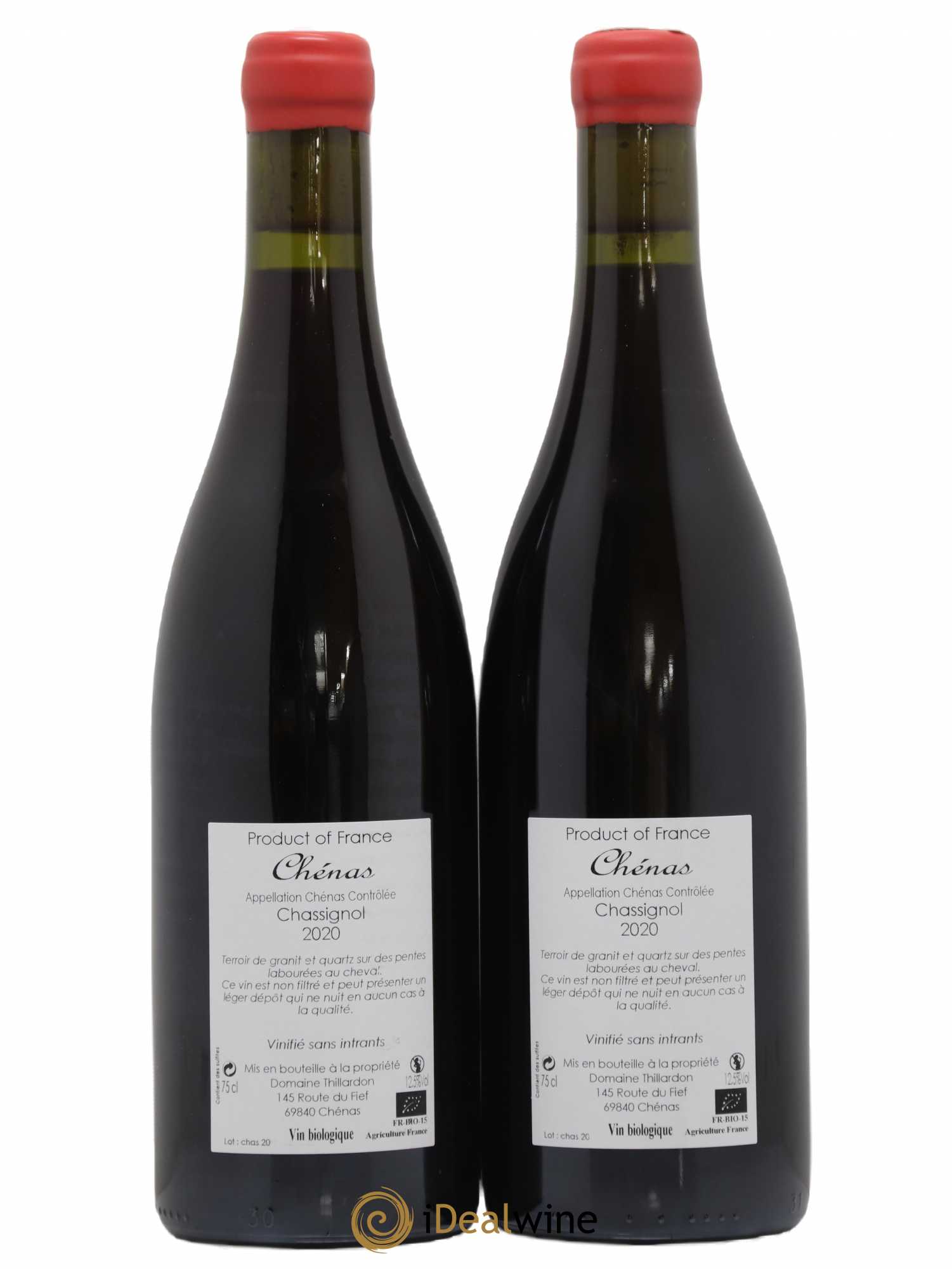 Chénas Chassignol Domaine Thillardon 2020 - Lot de 2 bouteilles - 1