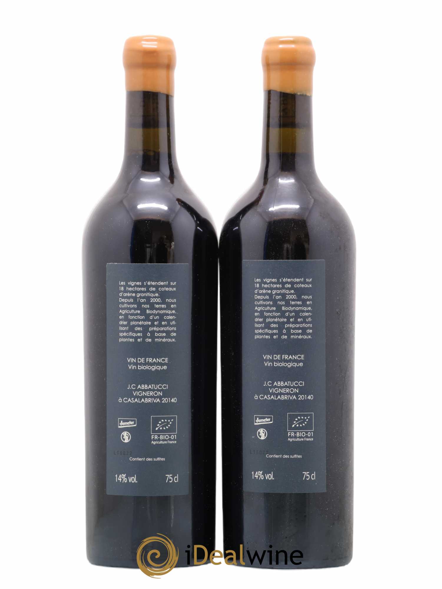 Vin de Corse Ministre Impérial Comte Abbatucci (Domaine) 2016 - Lot de 2 bouteilles - 1