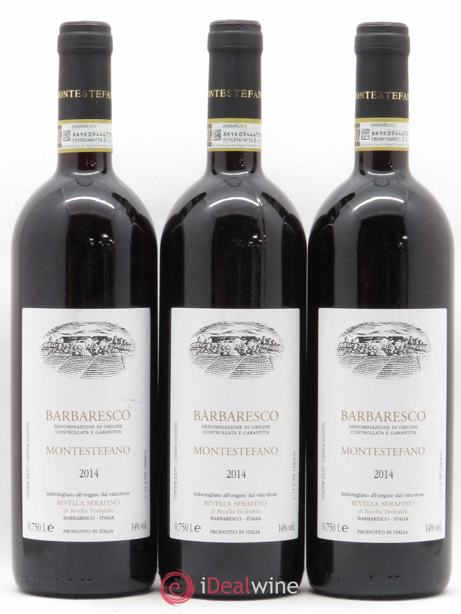 Barbaresco DOCG Montestefano Rivella Serafino 2014 - Lot de 3 bouteilles - 0