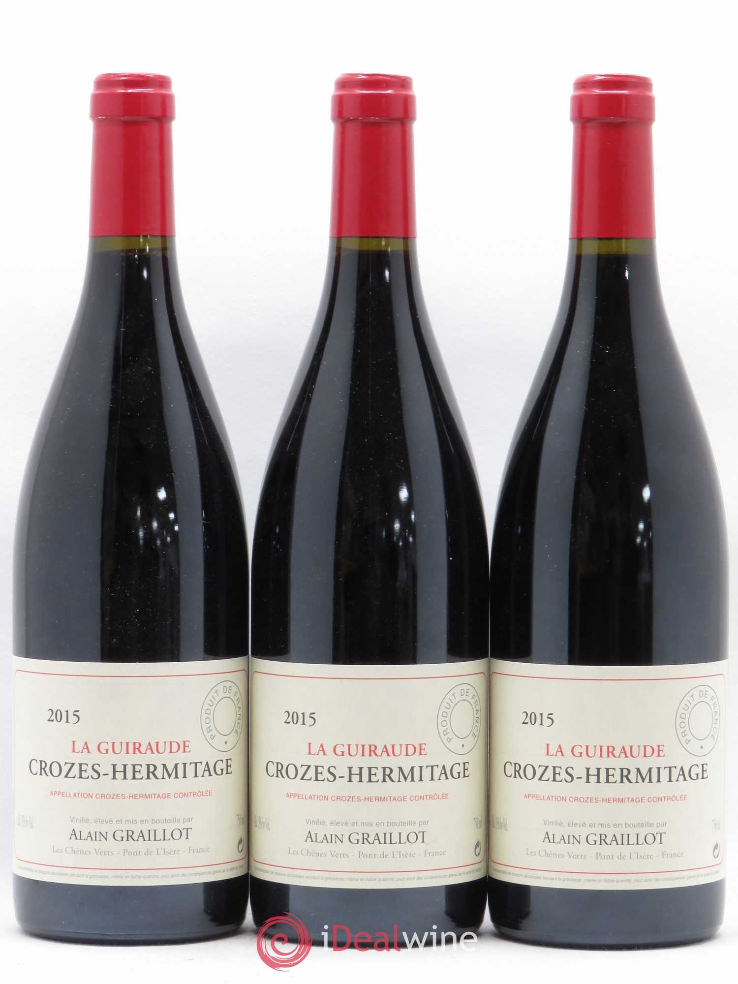 Crozes-Hermitage La Guiraude Domaine Graillot 2015 - Lot de 3 bouteilles - 0