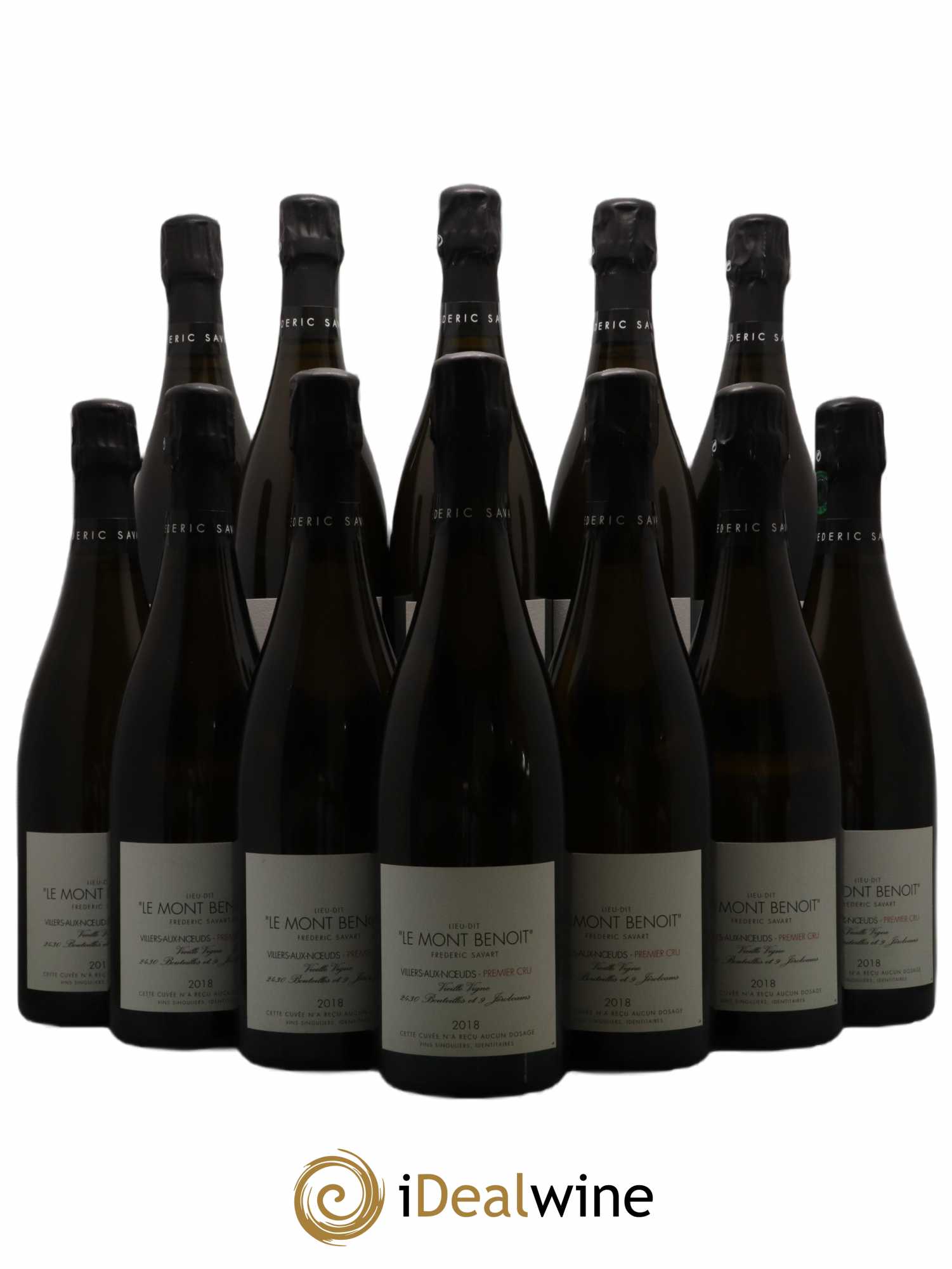 Le Mont Benoit 1er Cru Extra-Brut Vieille Vigne Savart Villiers Aux Noeuds Vielle Vigne 2018 - Lot de 12 bouteilles - 0