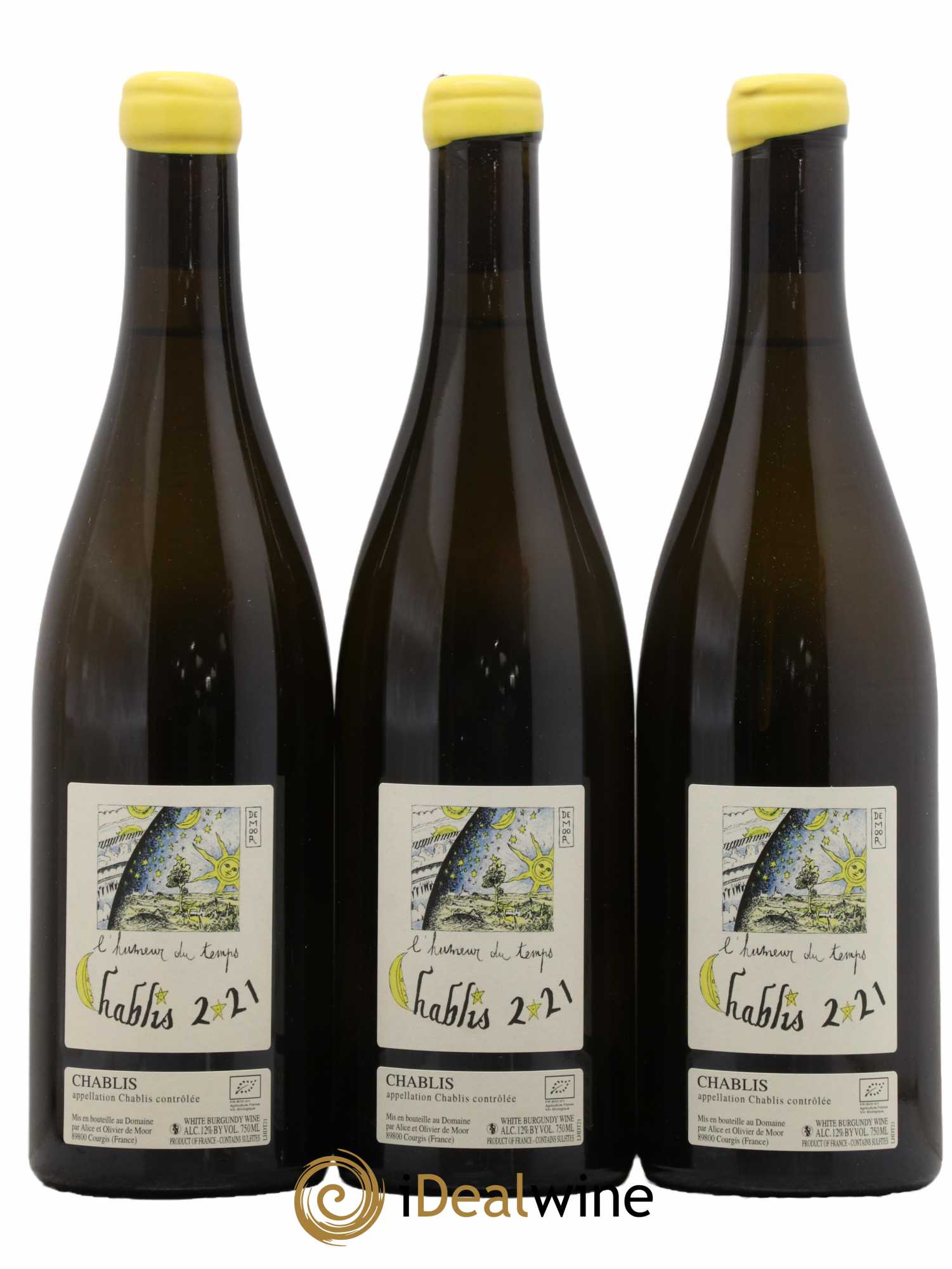 Chablis L'Humeur du Temps Alice et Olivier De Moor 2021 - Lot de 3 bouteilles - 0